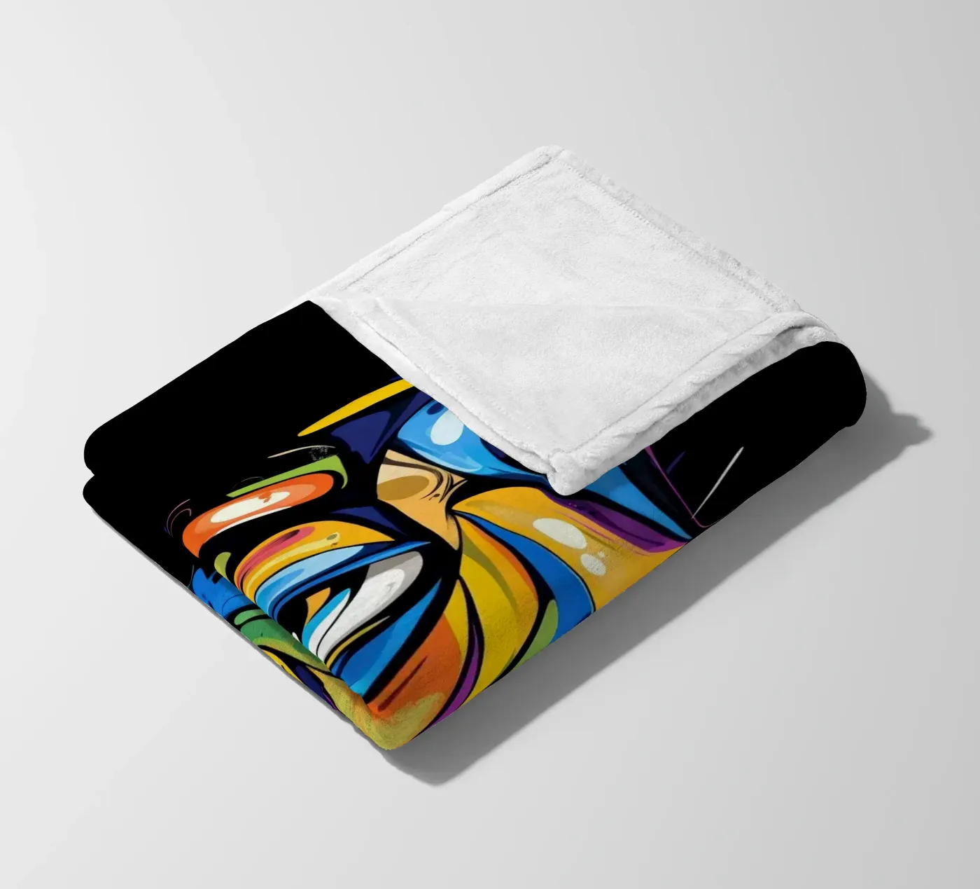 Face #2 fleecedeken van Art Unleashed