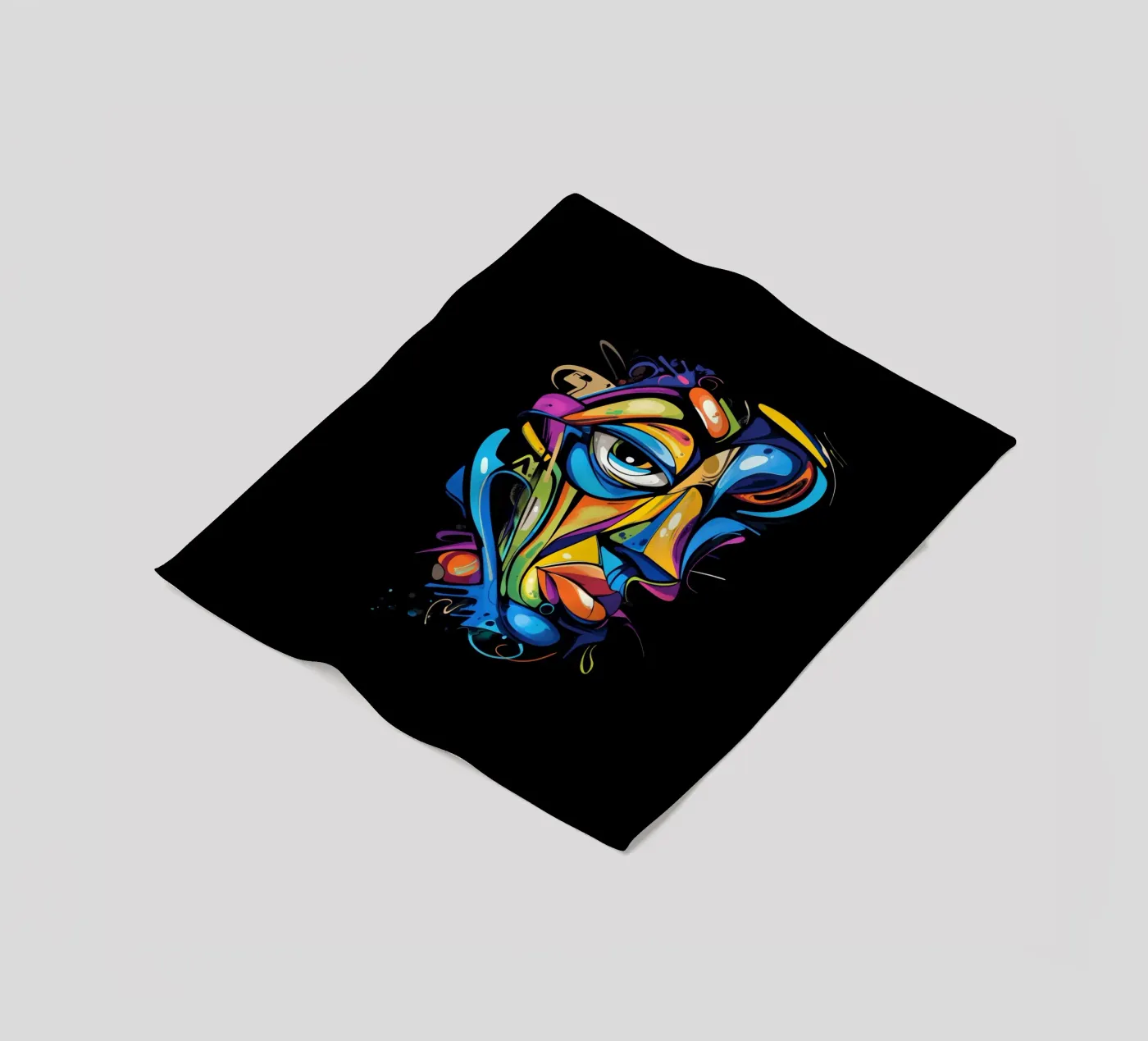 Face #2 fleecedeken van Art Unleashed