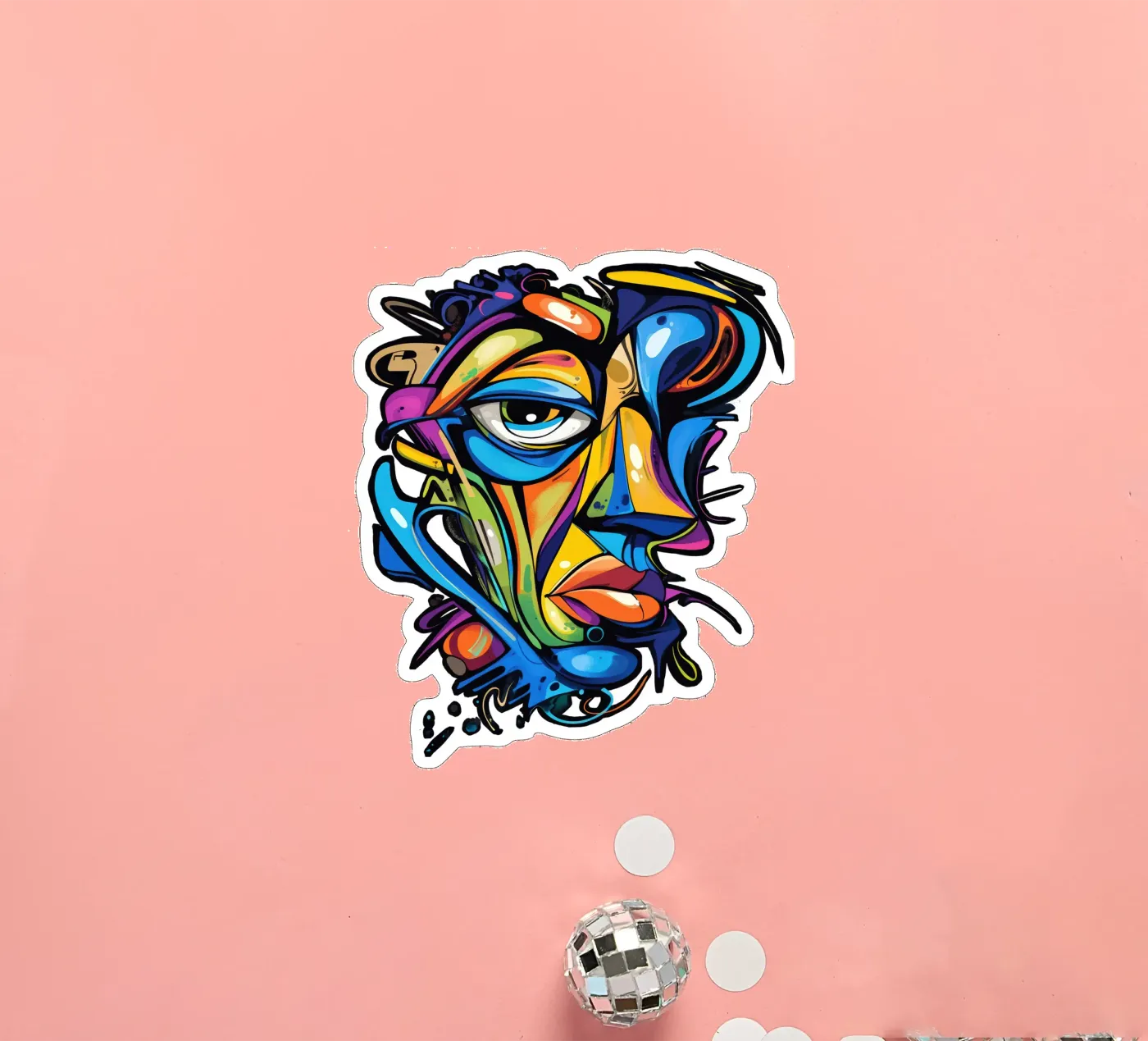 Face #2 sticker by Art Unleashed
