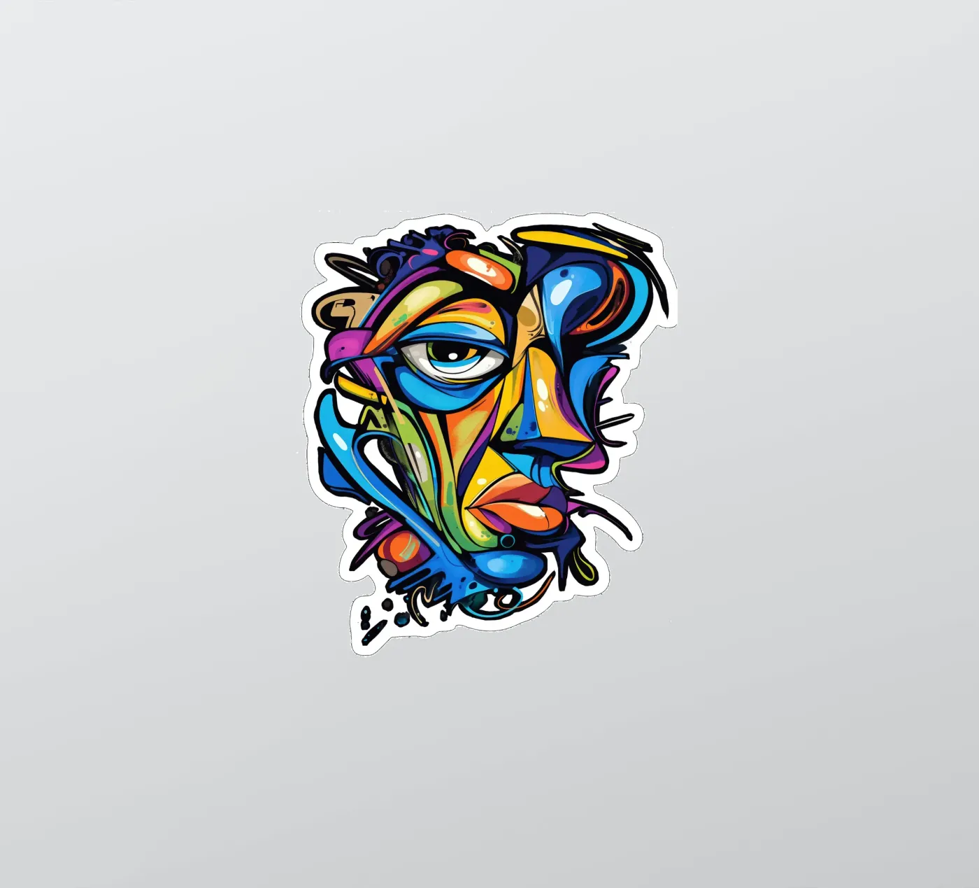 Face #2 sticker by Art Unleashed