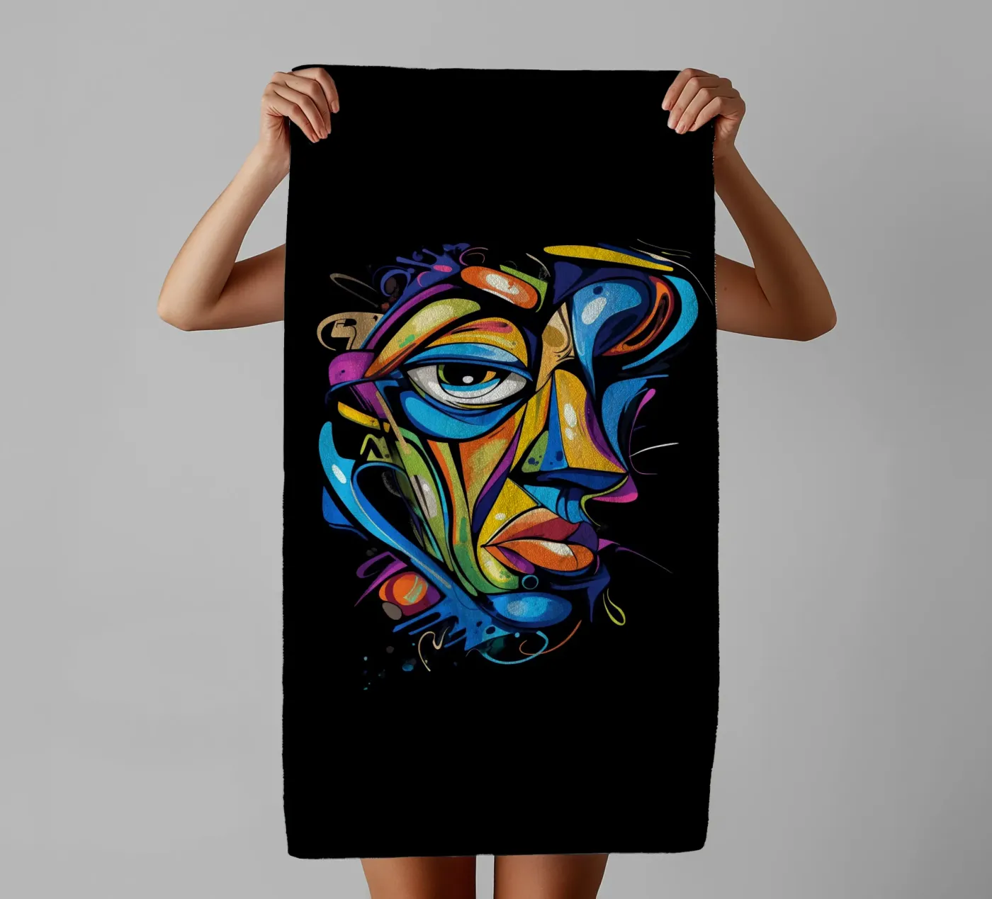 Face #2 towel by Art Unleashed