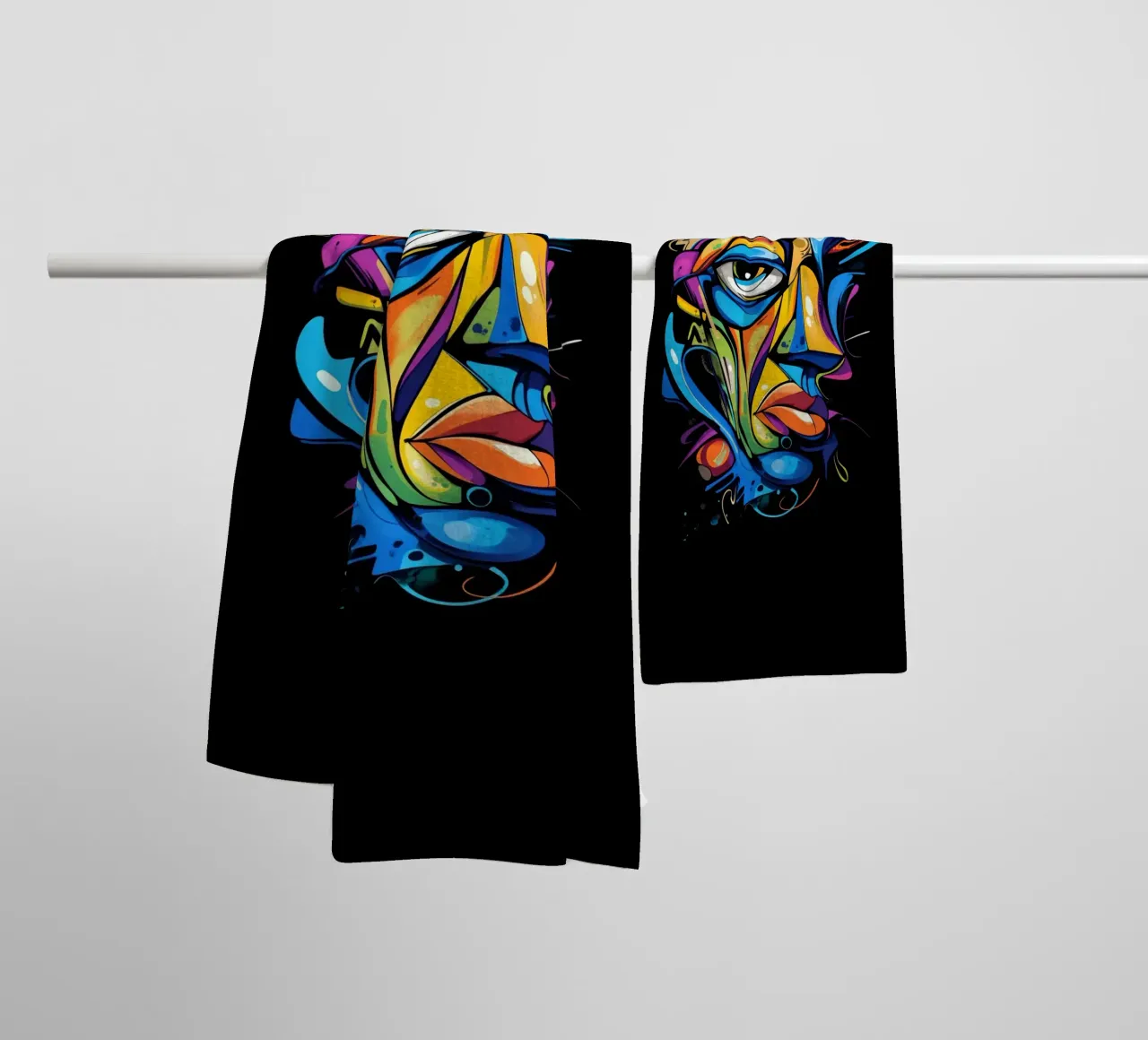 Face #2 asciugamano da bagno da Art Unleashed