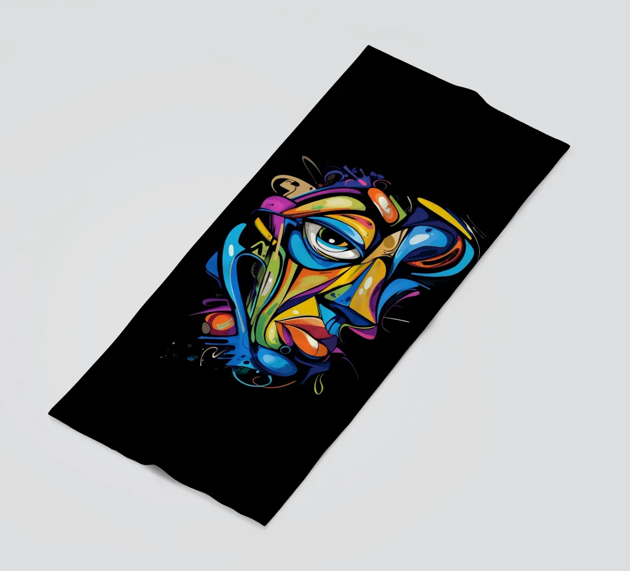Face #2 beach towel by Art Unleashed