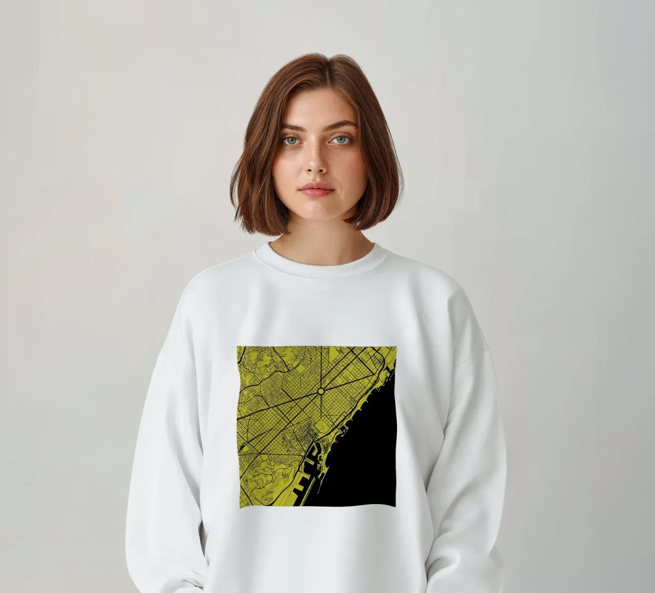 Barcelona Yellow felpa da Urban Maps