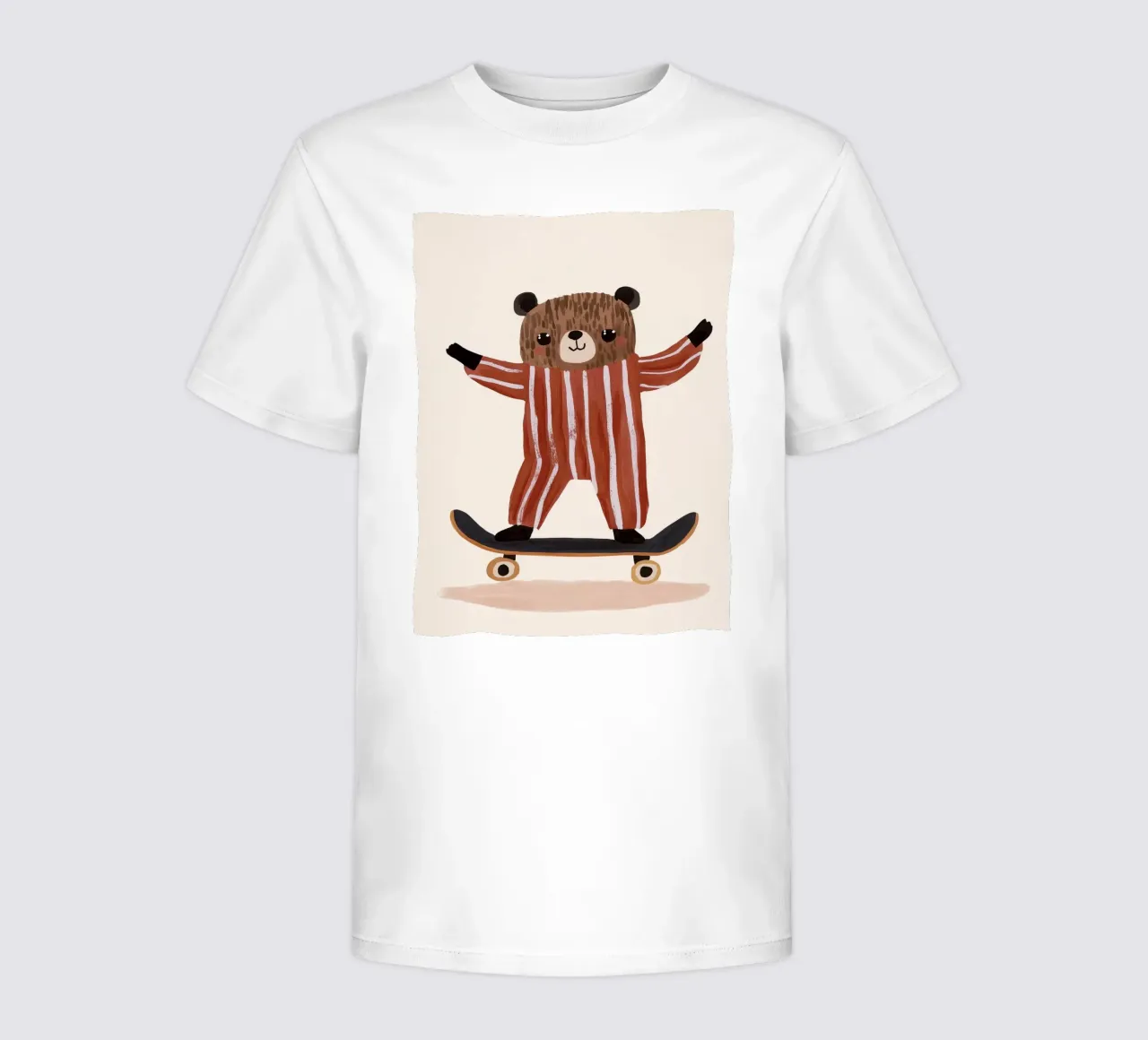 Skating Teddy t-shirt bambini da treechild
