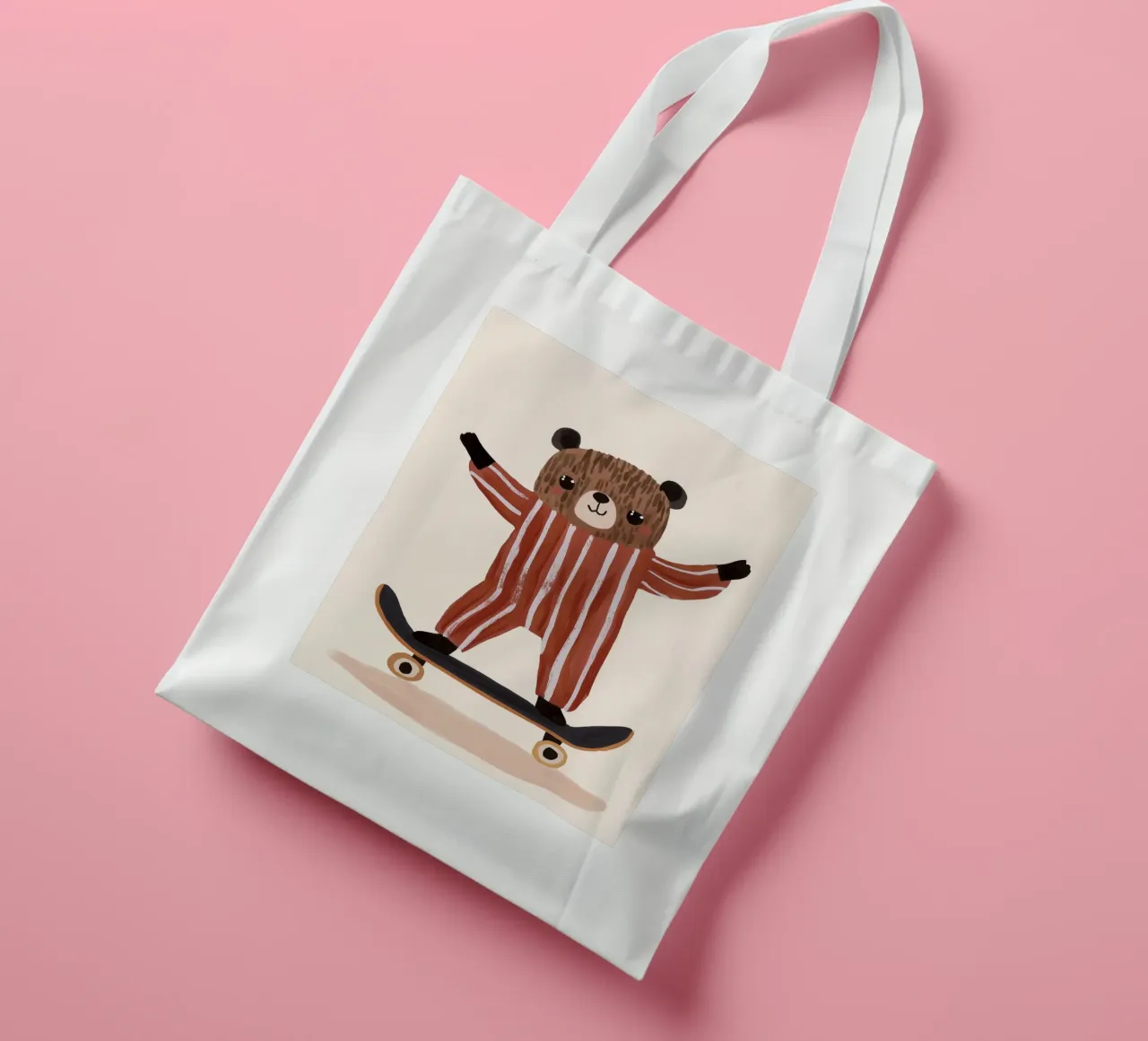 Skating Teddy borsa in juta da treechild