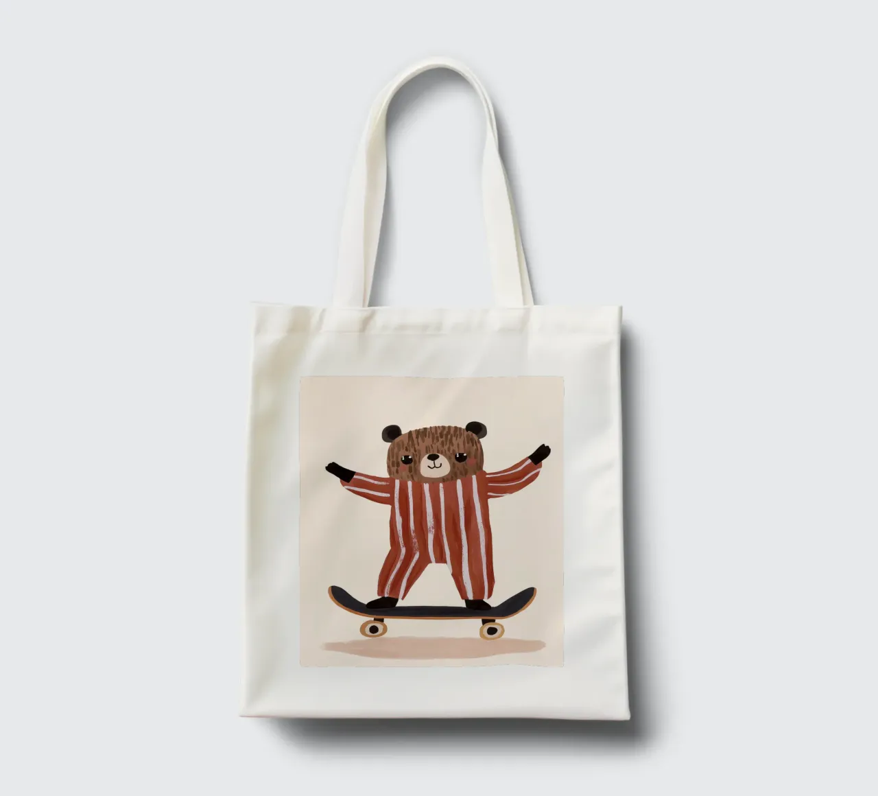 Skating Teddy borsa in juta da treechild