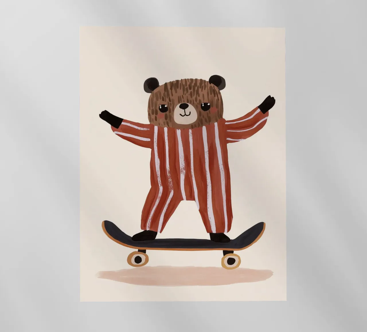 Skating Teddy Backlit Folie von treechild