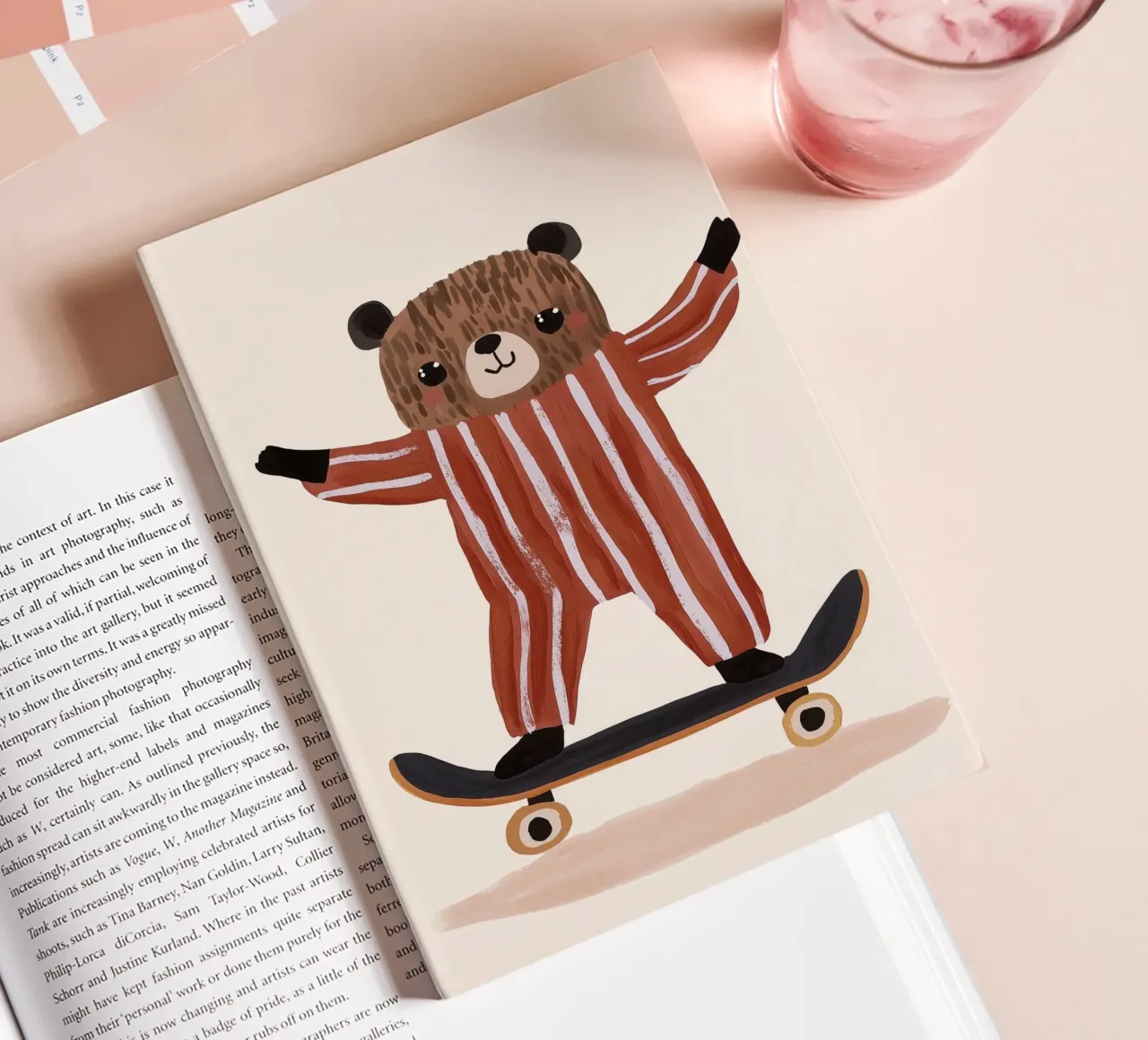 Skating Teddy carnet de notes de treechild