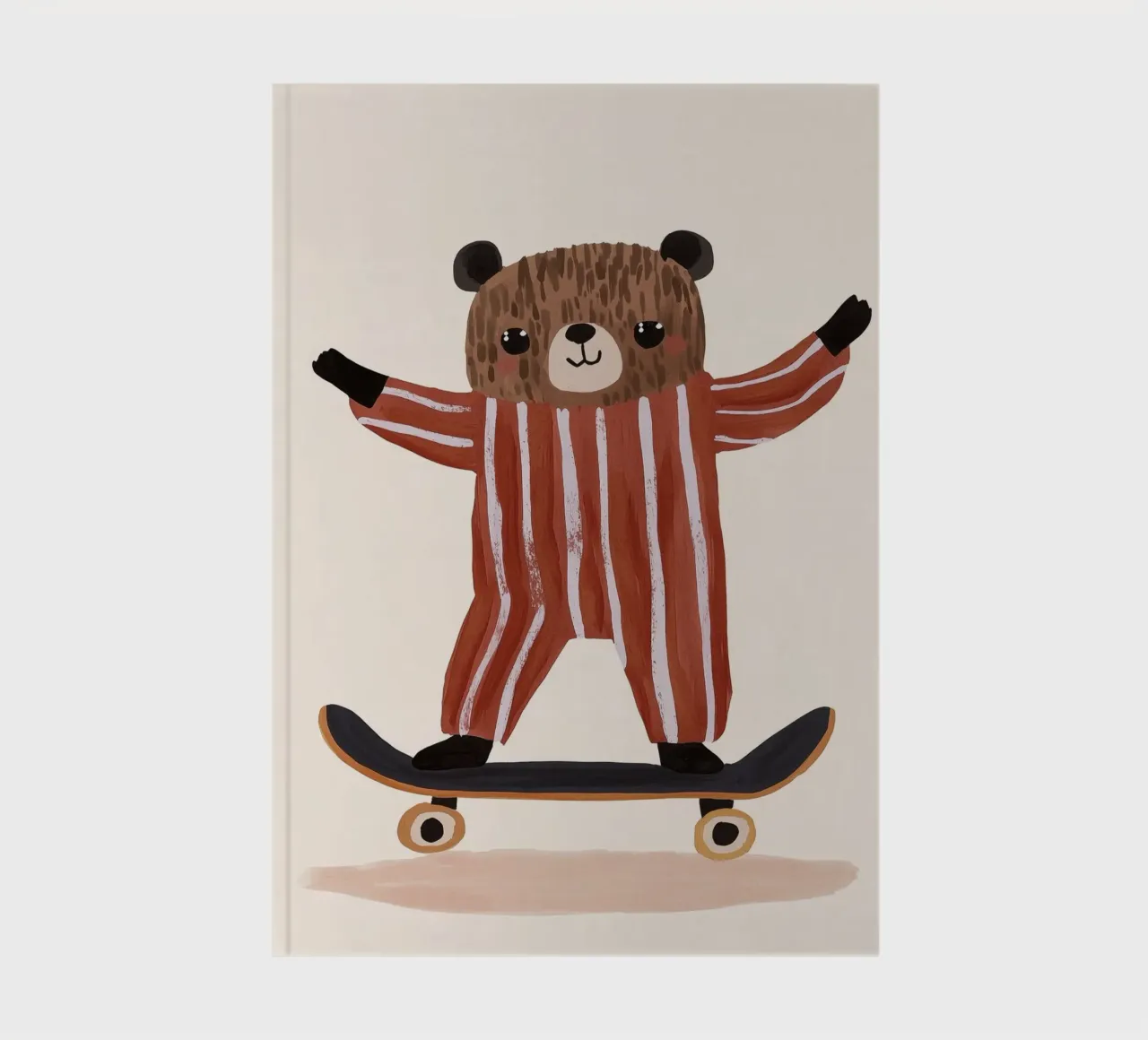 Skating Teddy notebook by treechild