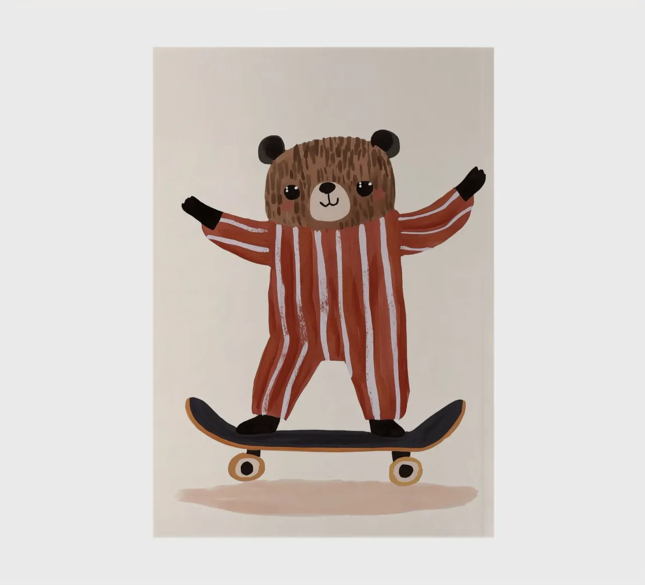 Skating Teddy carnet de notes de treechild