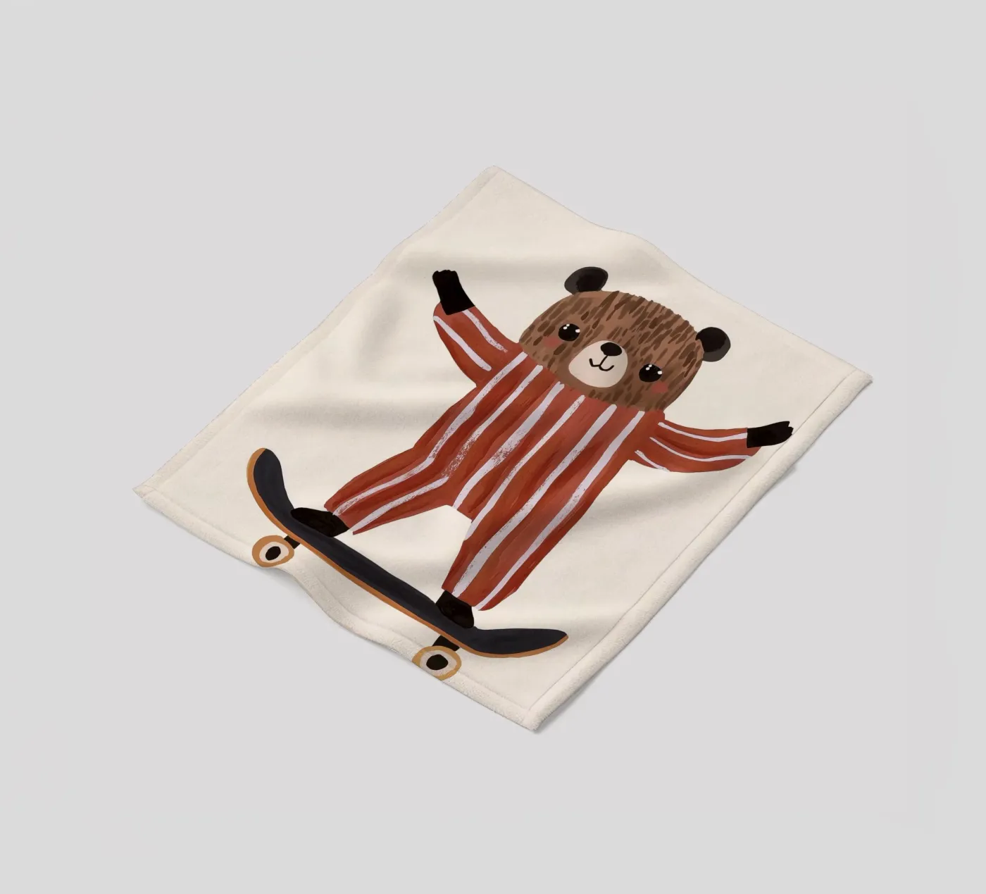 Skating Teddy coperta in pile da treechild