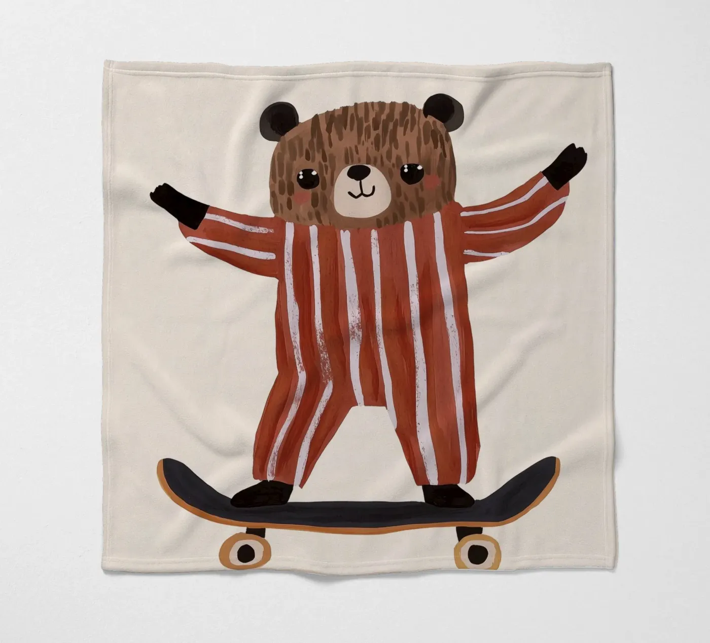 Skating Teddy coperta in pile da treechild