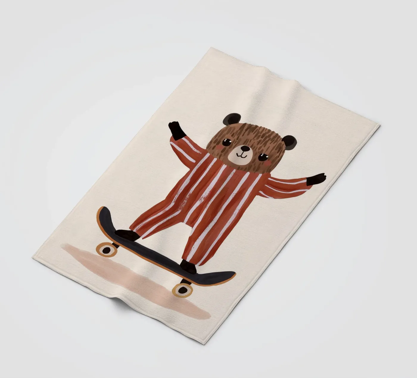 Skating Teddy coperta in pile da treechild