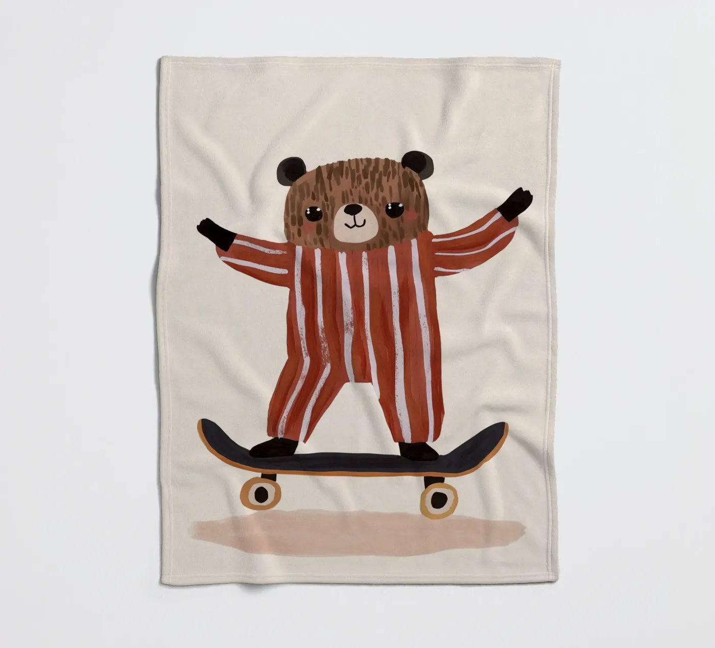 Skating Teddy Fleecedecke von treechild