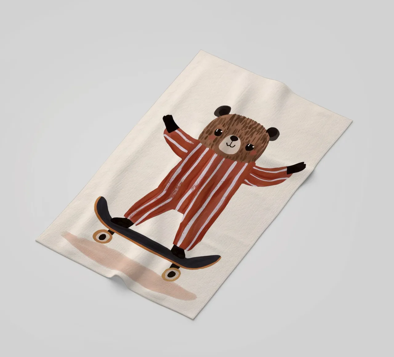 Skating Teddy strandhanddoek van treechild