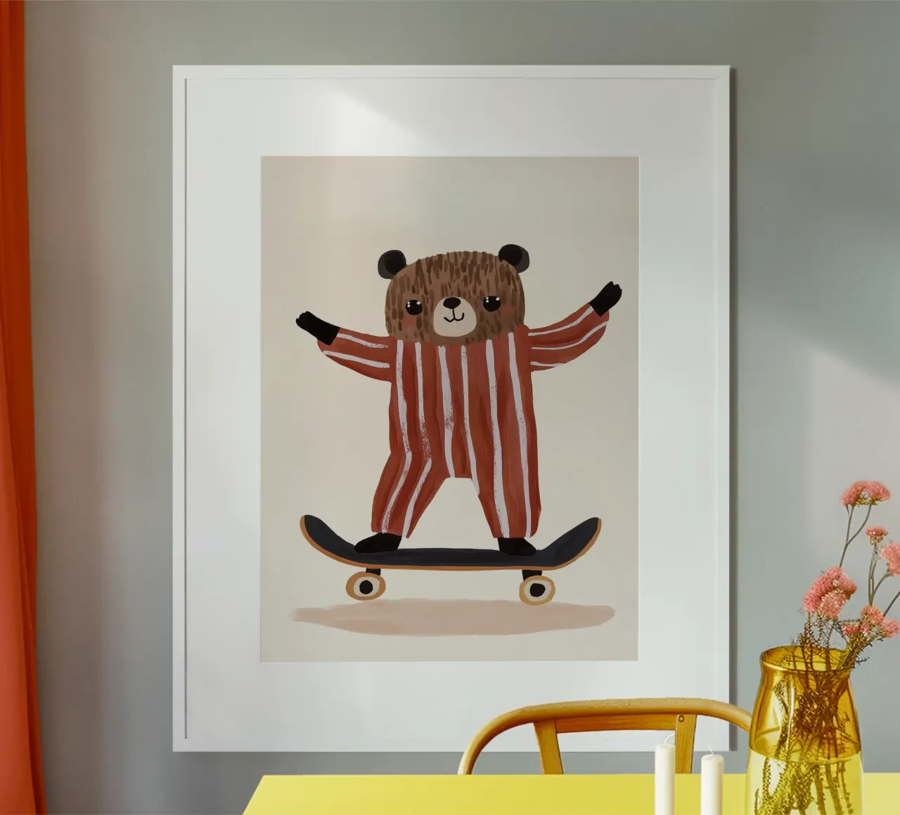 Skating Teddy hahnemühle by treechild