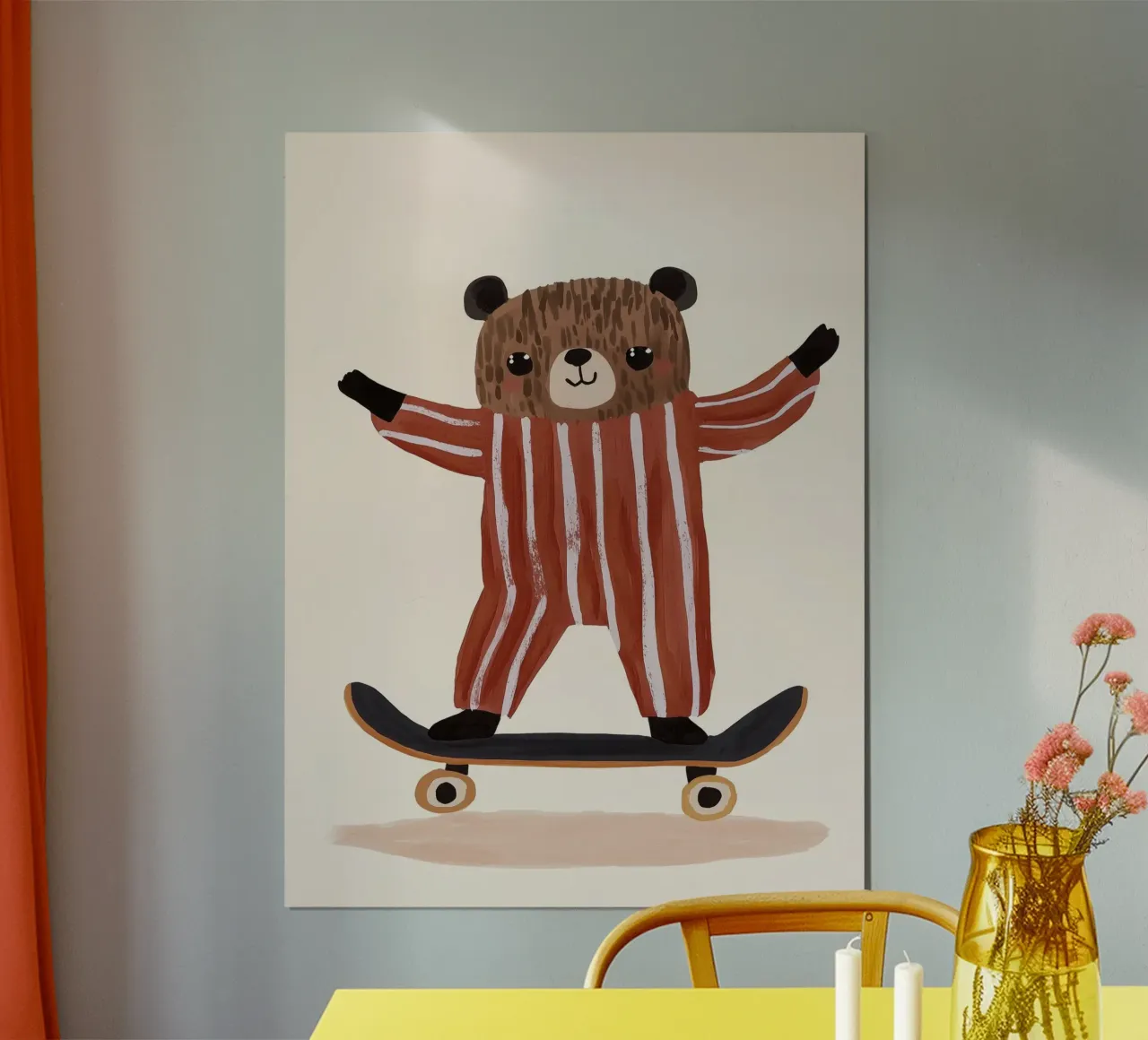 Skating Teddy hahnemühle by treechild