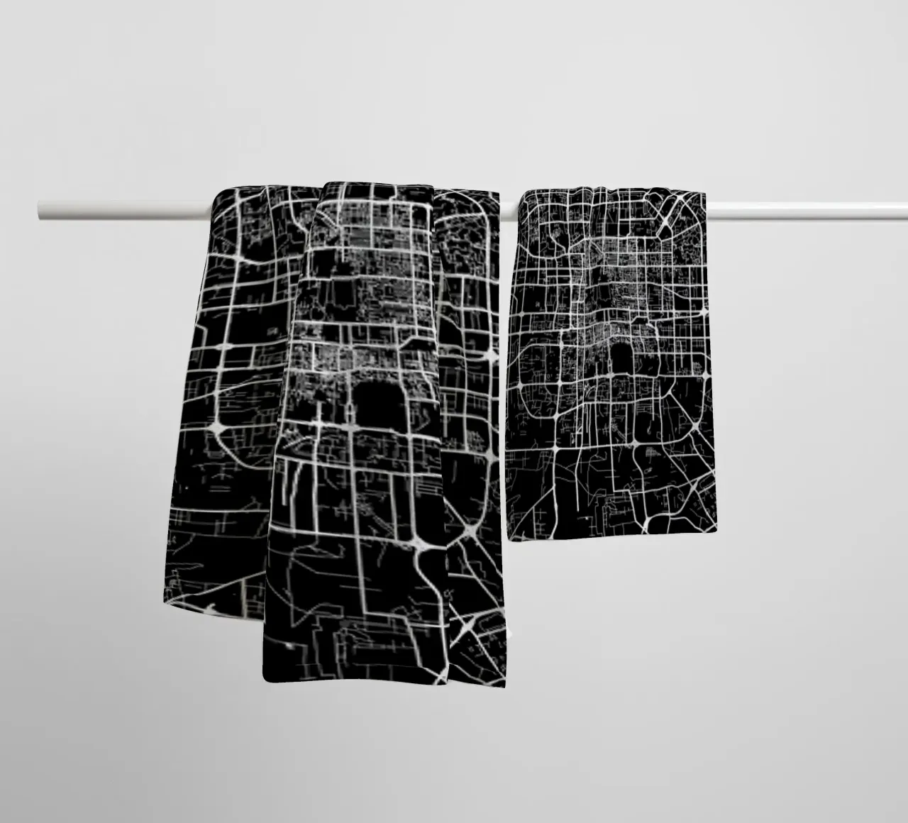 Bejing Black asciugamano da bagno da Urban Maps