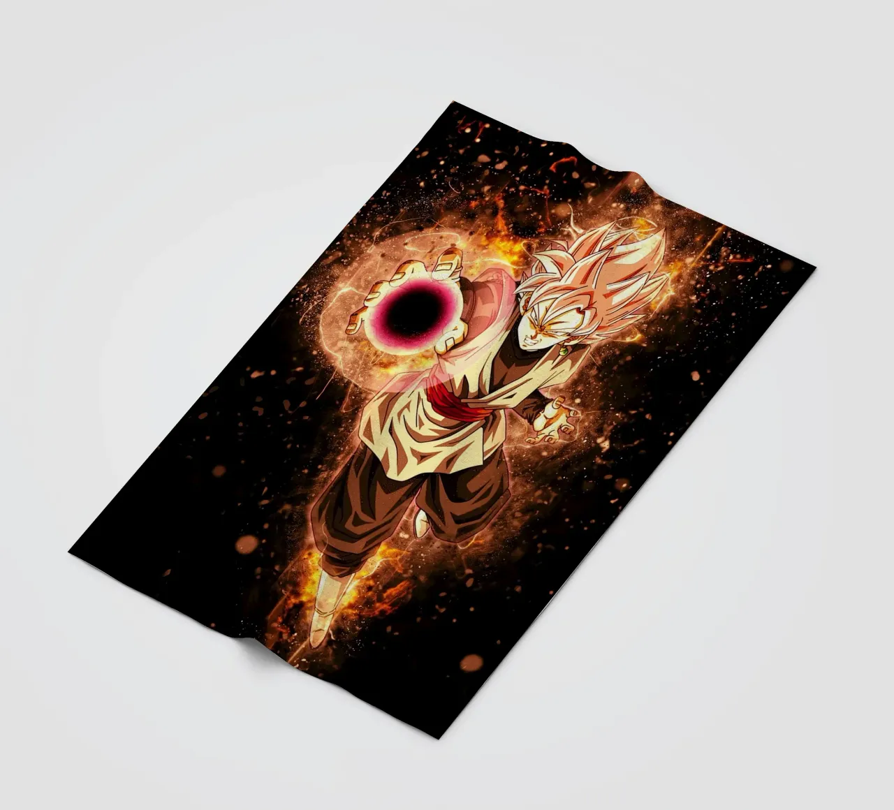 Black SSJ Rose coperta in pile da Neonartstudio