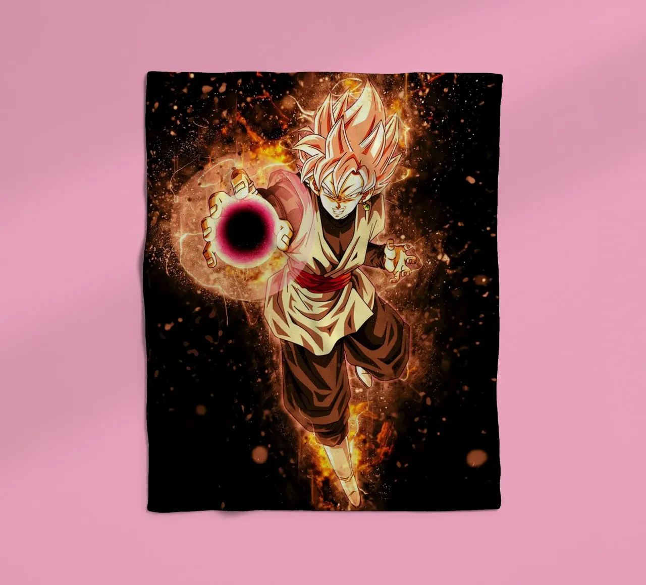 Black SSJ Rose coperta in pile da Neonartstudio