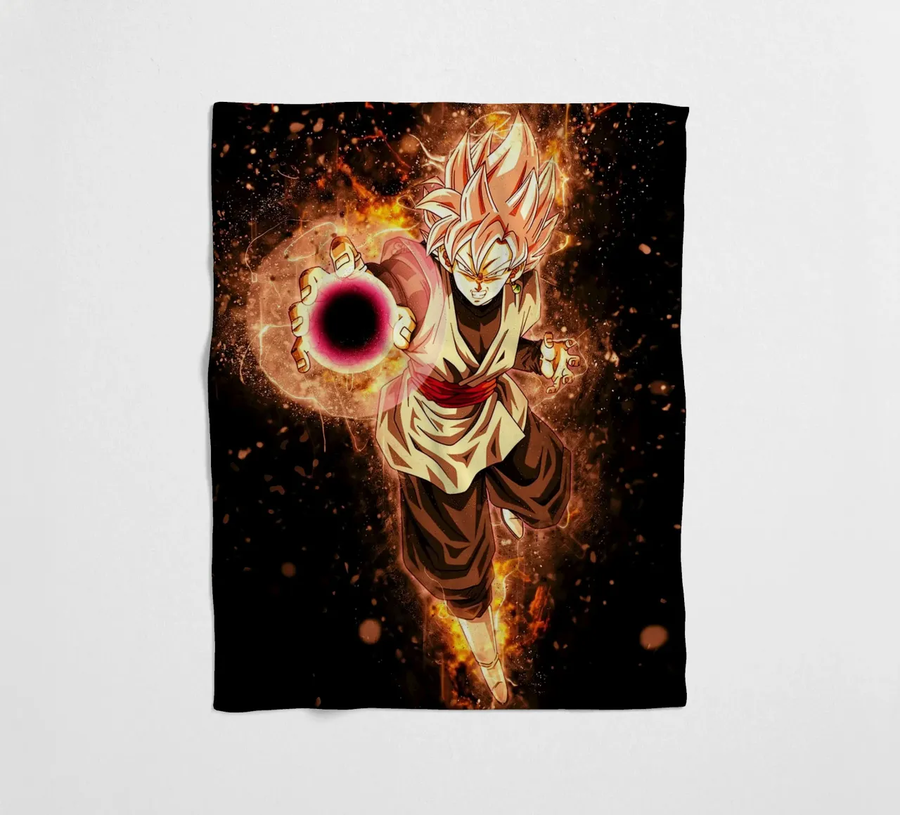 Black SSJ Rose coperta in pile da Neonartstudio