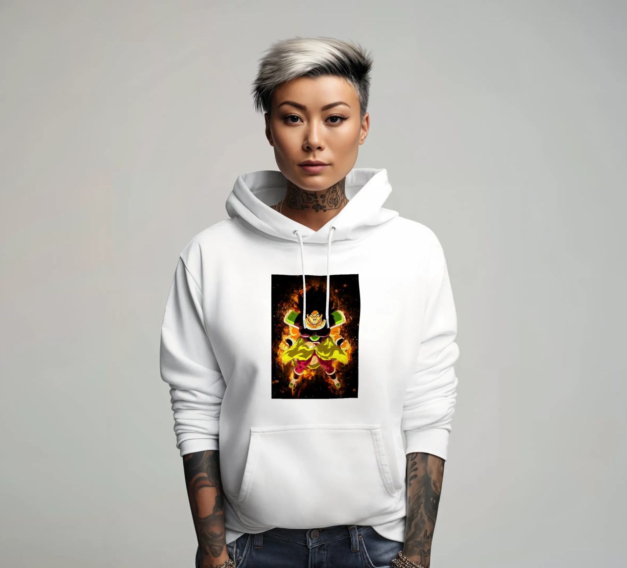 Broly felpa con cappuccio da Neonartstudio