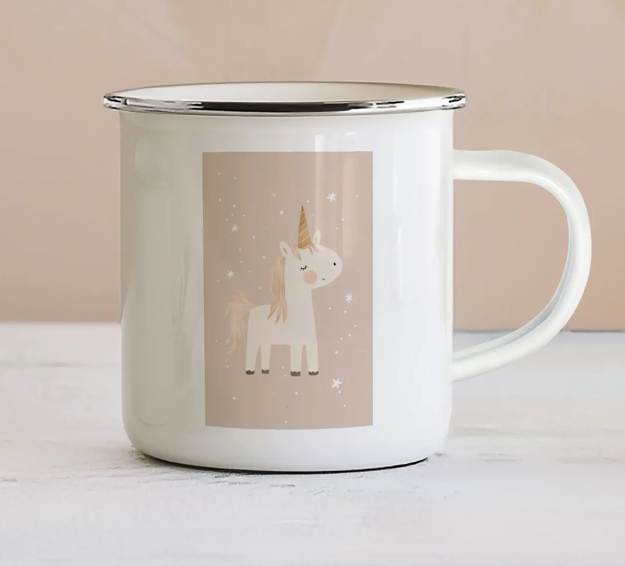Unicorn tazza in smalto da treechild