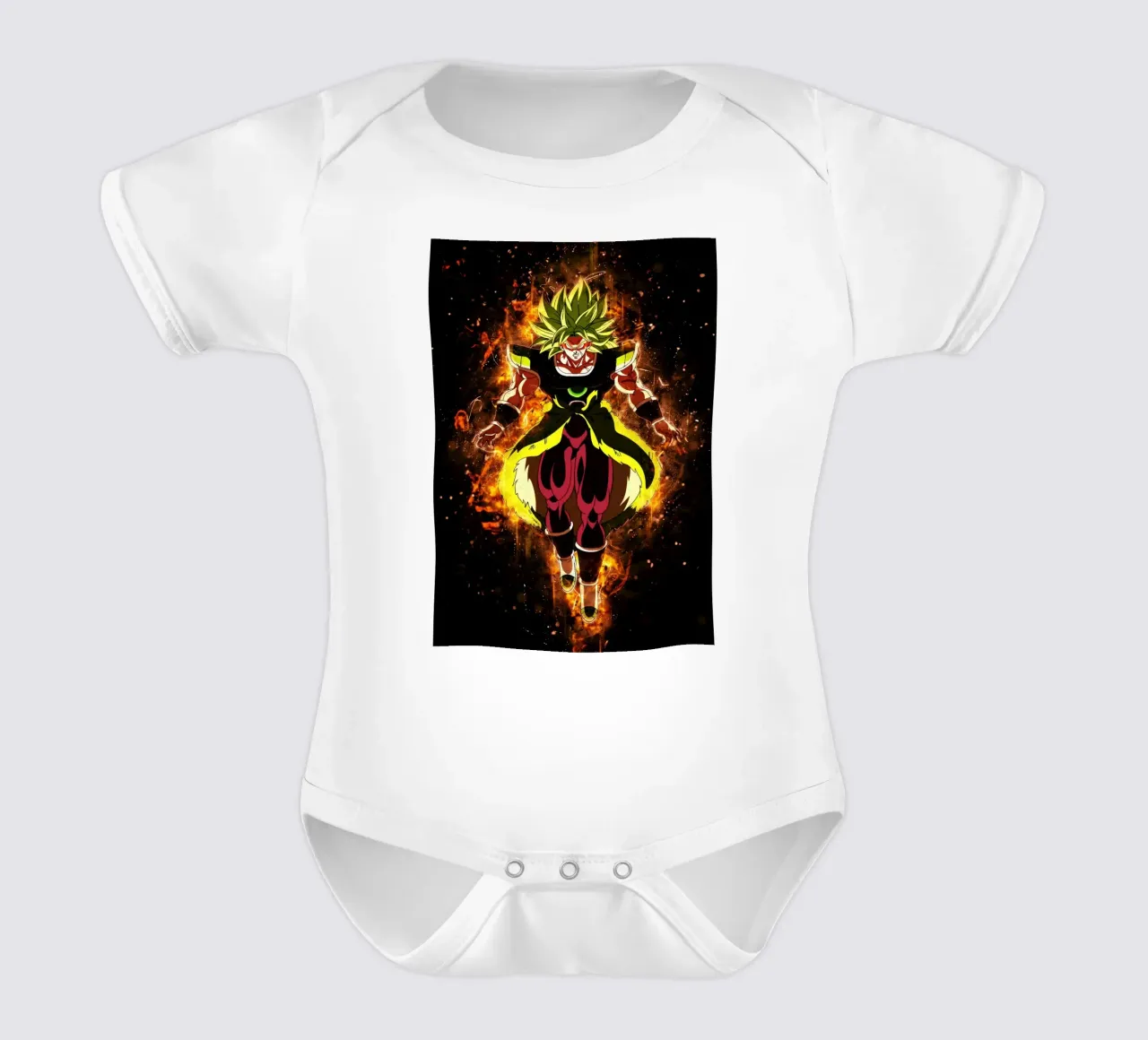 Broly Legendary short-sleeve baby romper by Neonartstudio