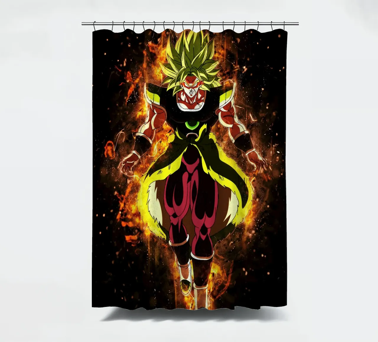 Broly Legendary shower curtain by Neonartstudio