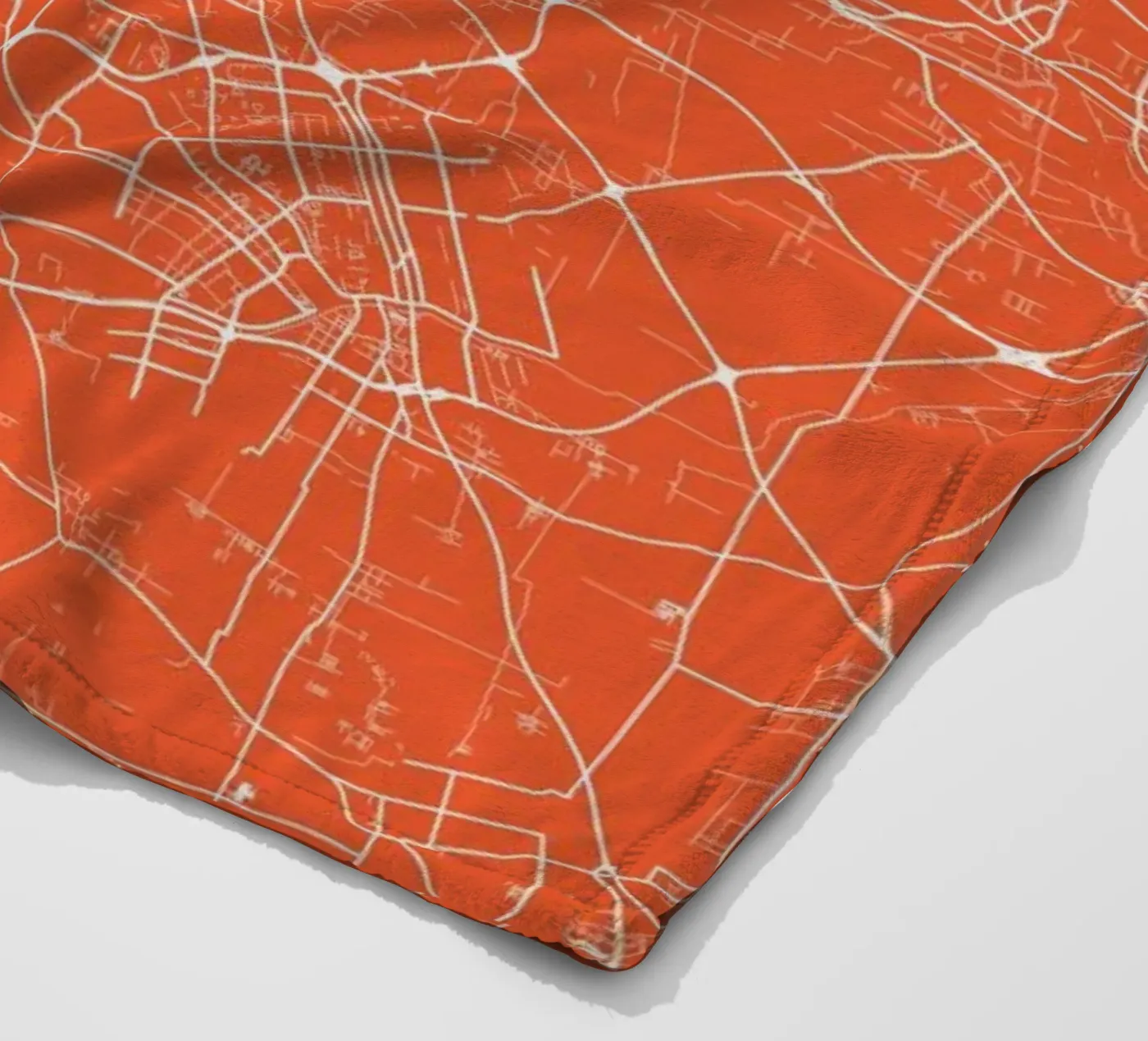 Bejing Red fleece blanket by Urban Maps
