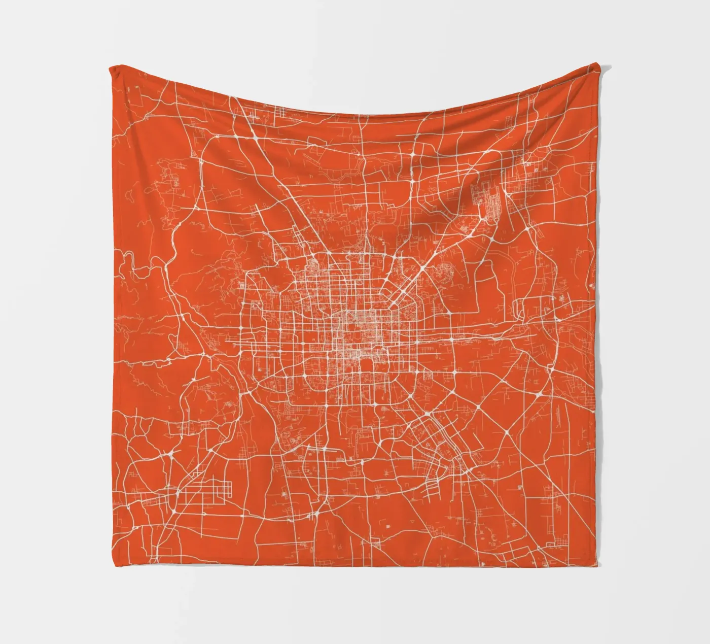 Bejing Red fleece blanket by Urban Maps