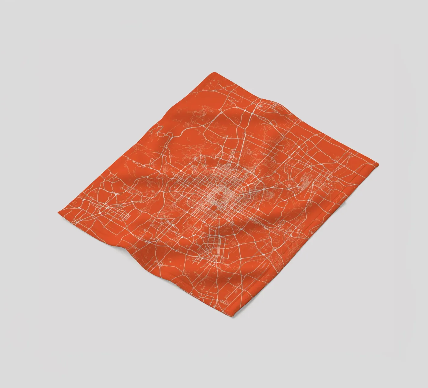 Bejing Red fleece blanket by Urban Maps