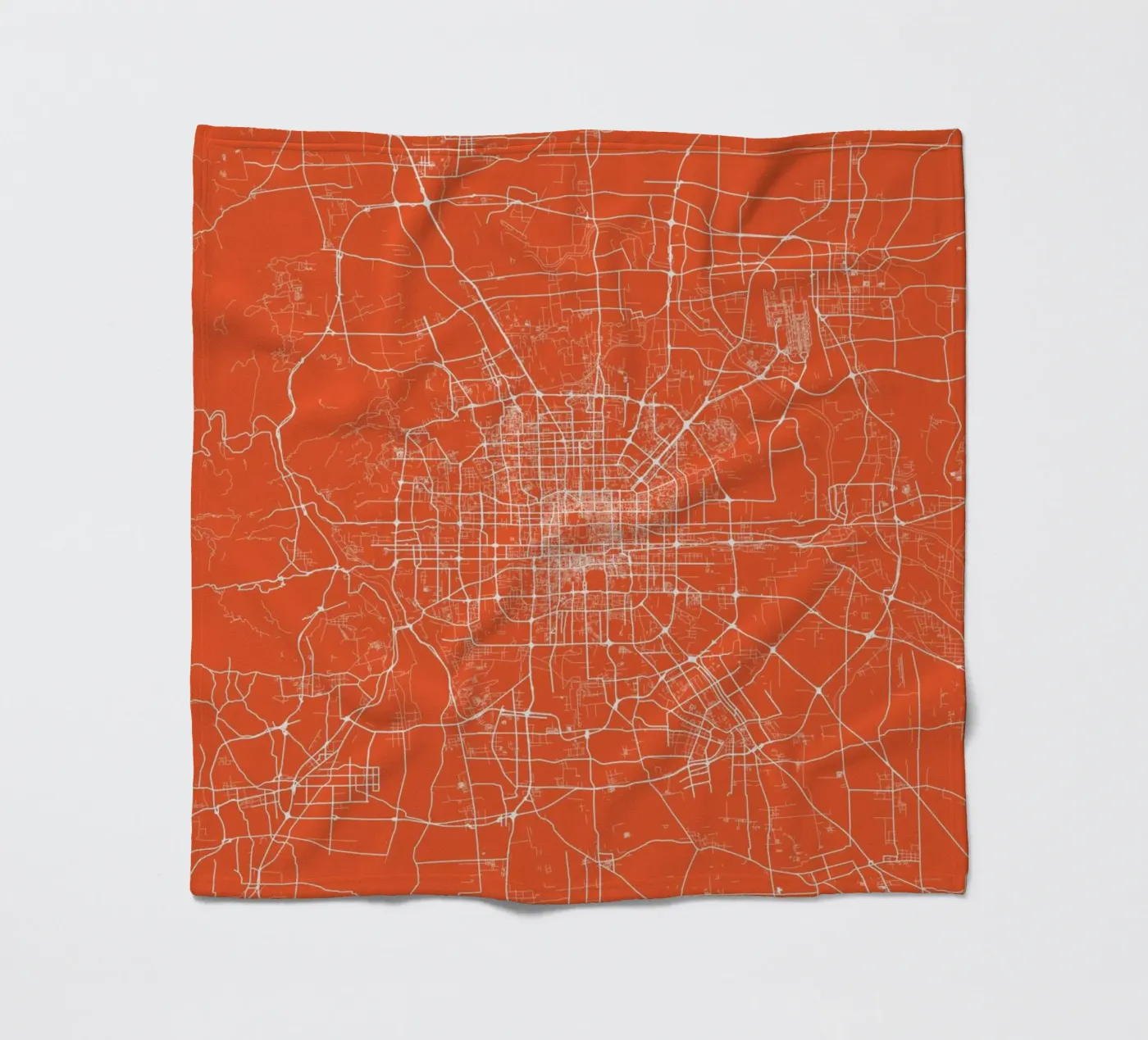 Bejing Red fleece blanket by Urban Maps