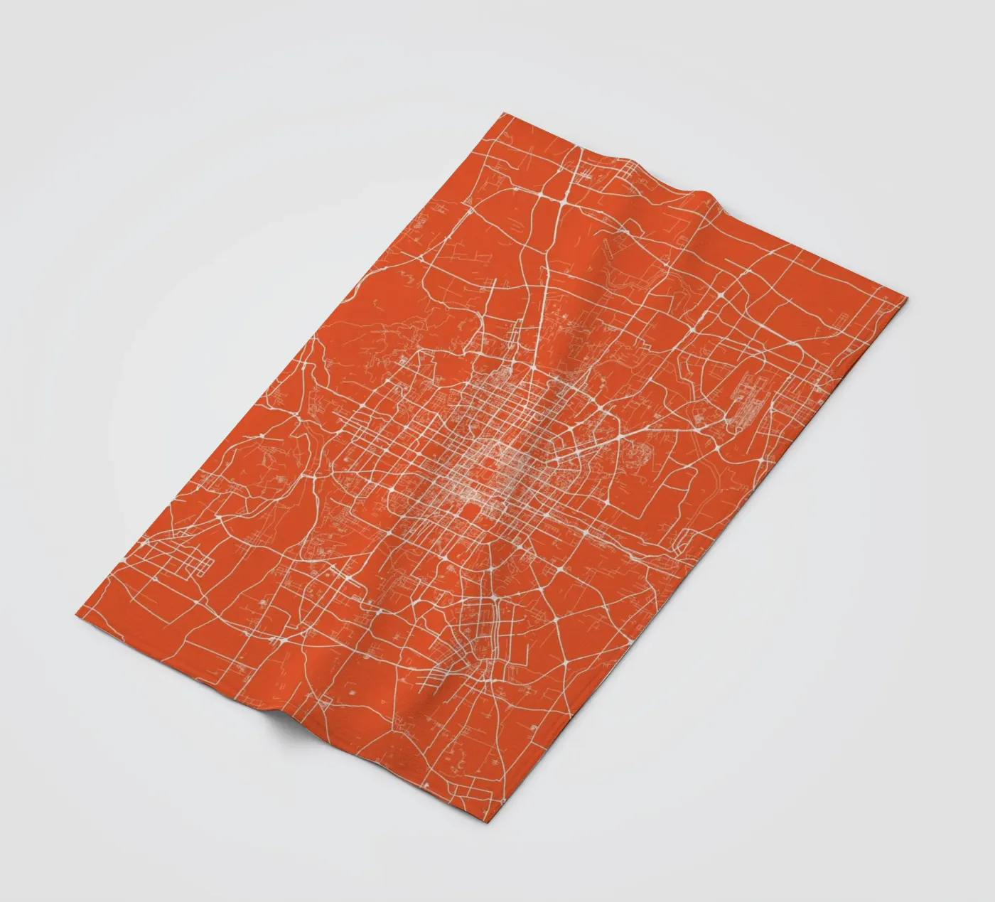 Bejing Red fleece blanket by Urban Maps
