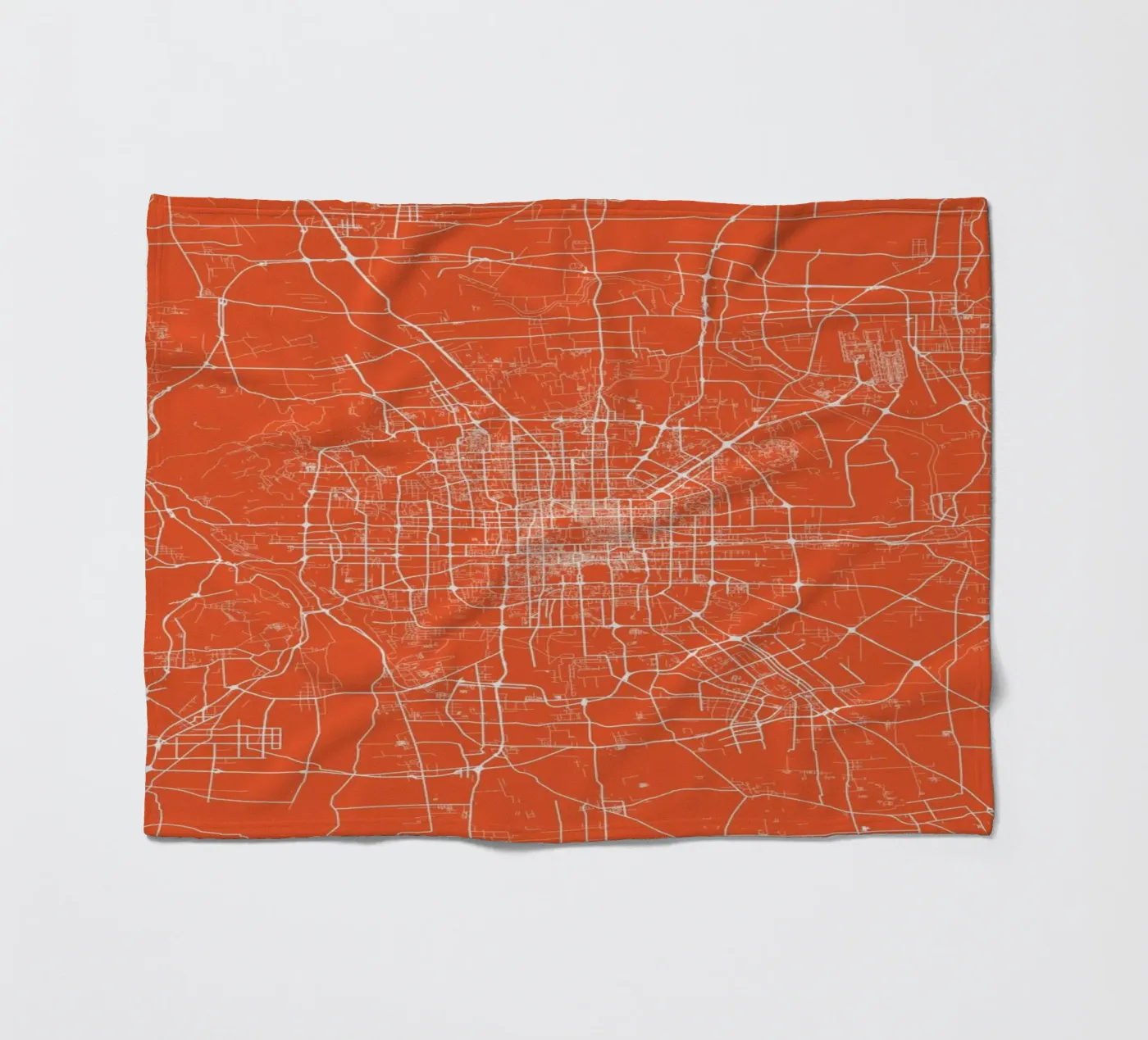 Bejing Red fleece blanket by Urban Maps