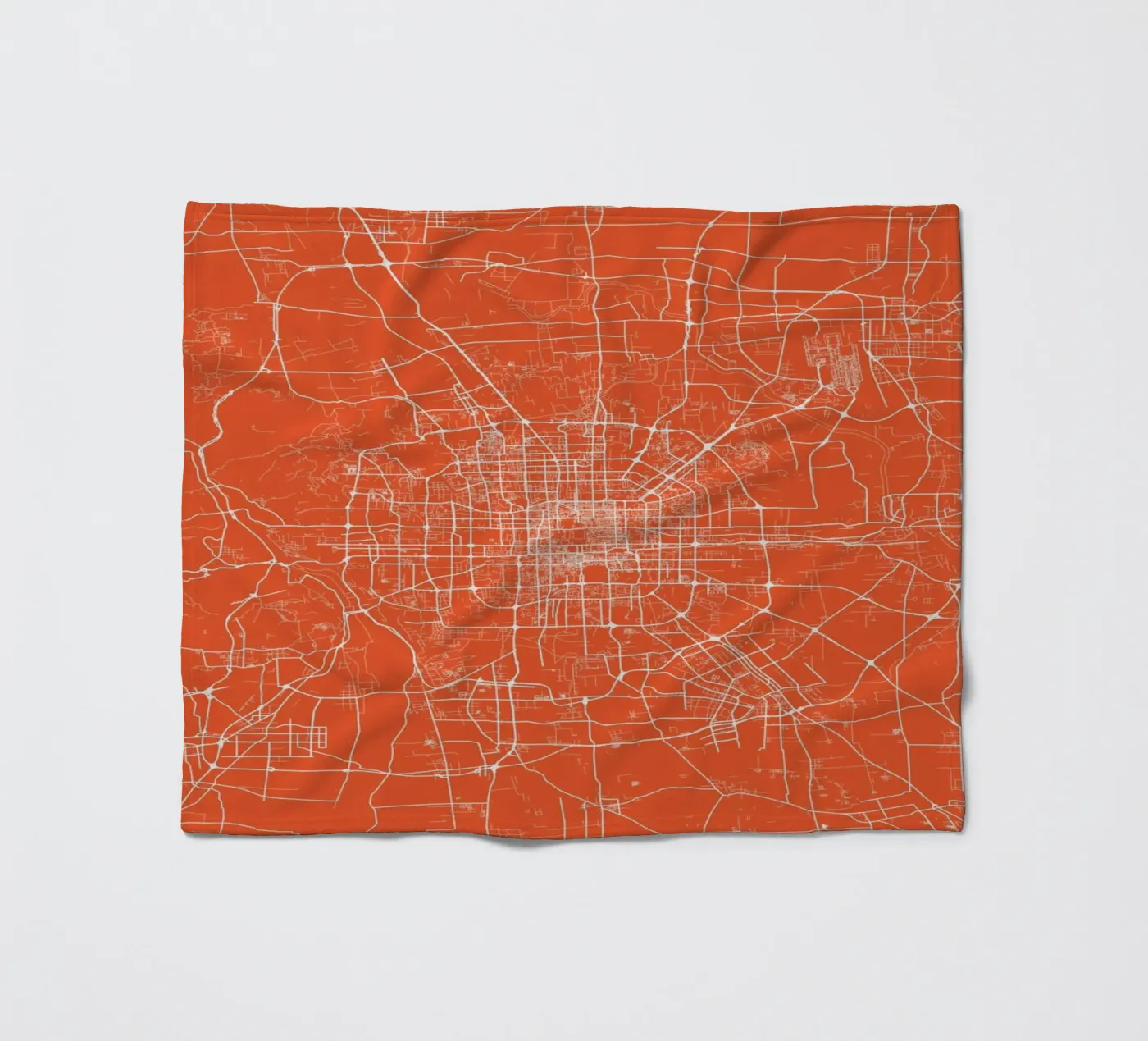 Bejing Red fleece blanket by Urban Maps