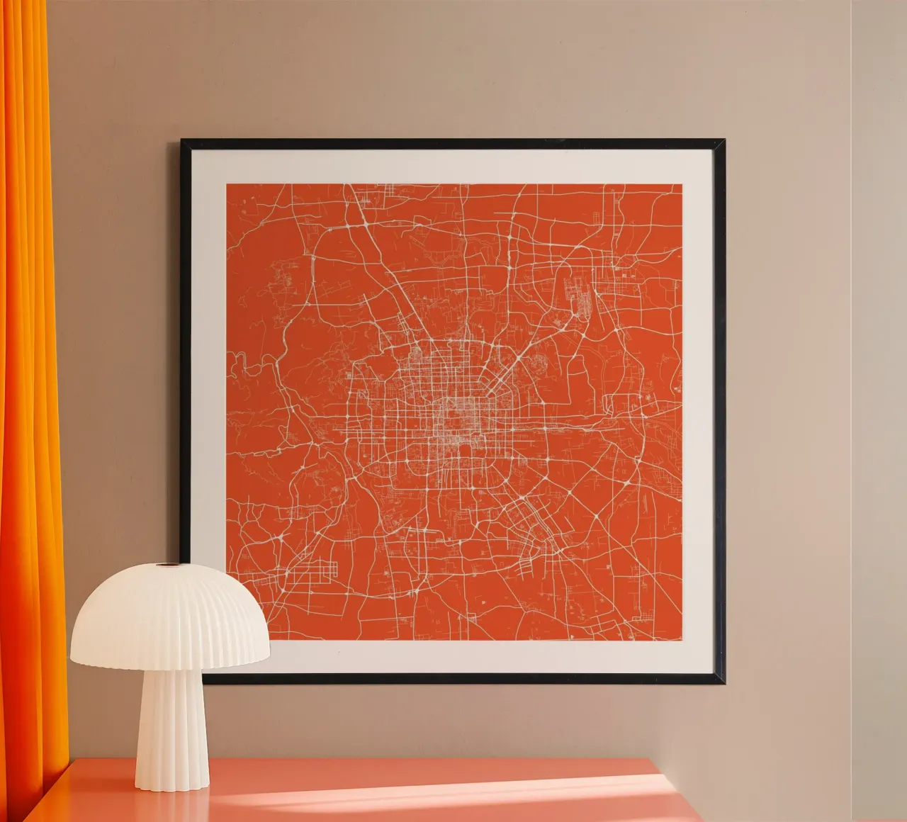 Bejing Red poster da Urban Maps