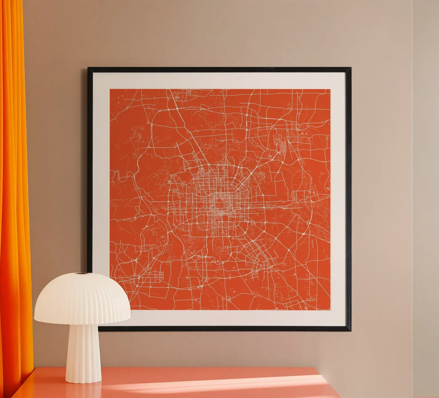 Bejing Red poster da Urban Maps