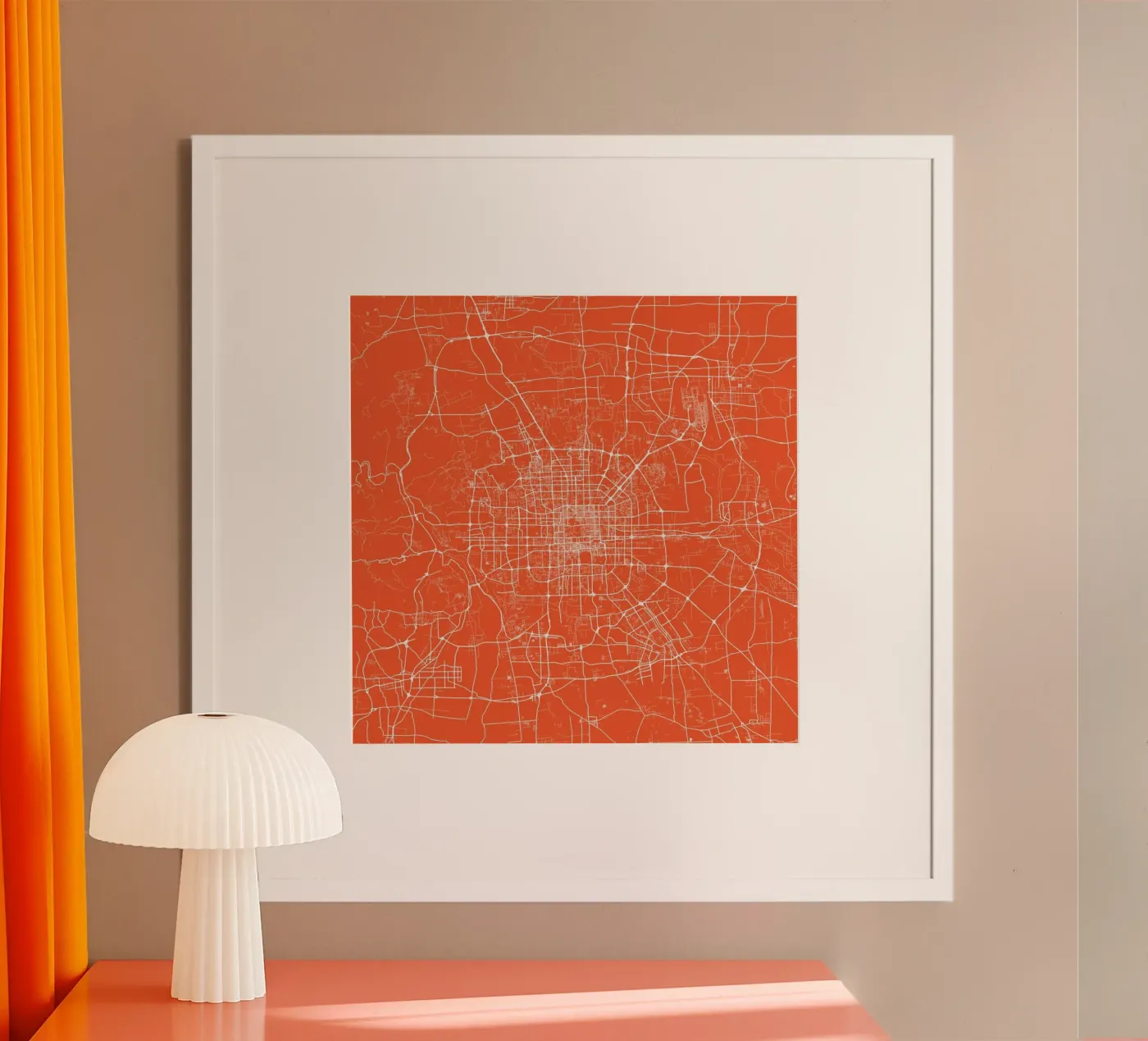 Bejing Red poster da Urban Maps