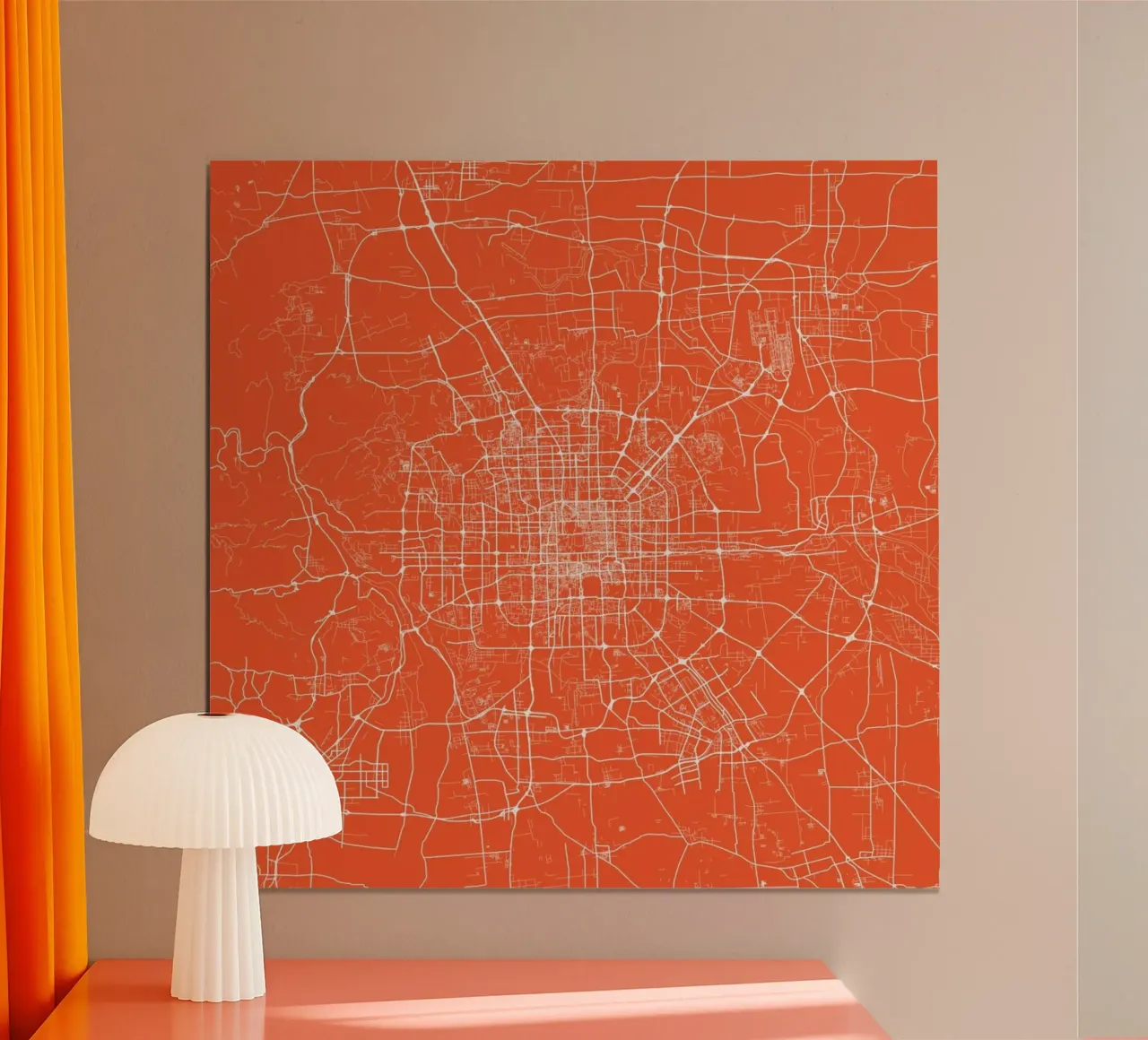 Bejing Red poster da Urban Maps