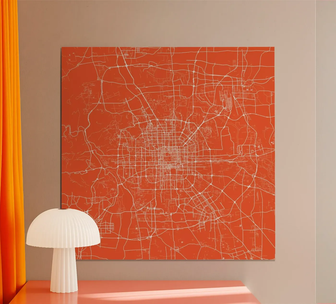 Bejing Red poster da Urban Maps
