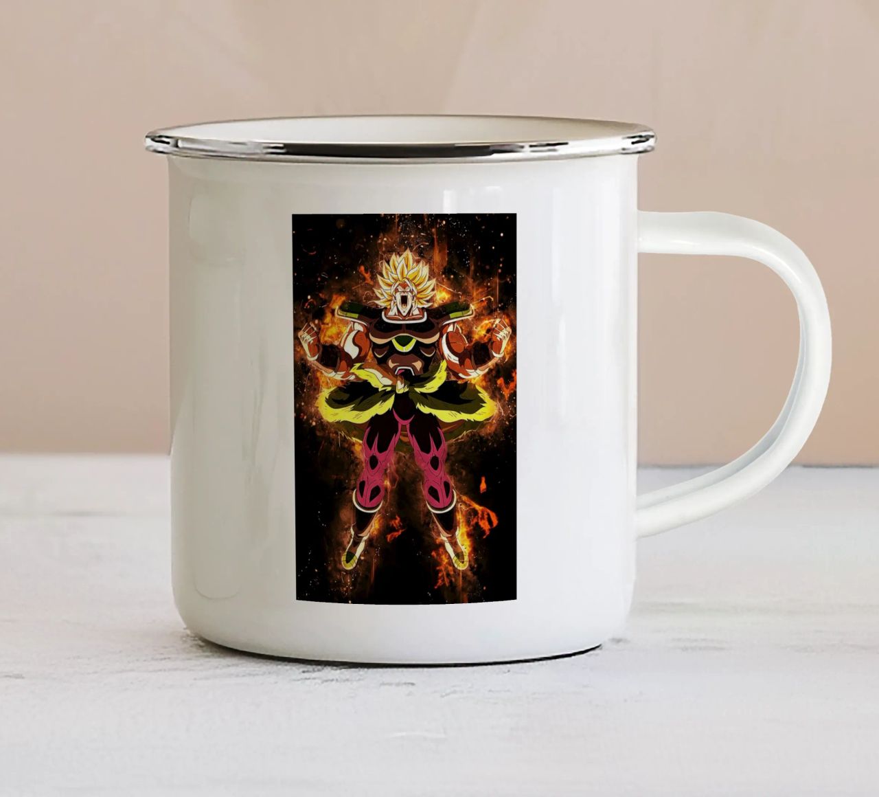Broly SSJ tazza in smalto da Neonartstudio