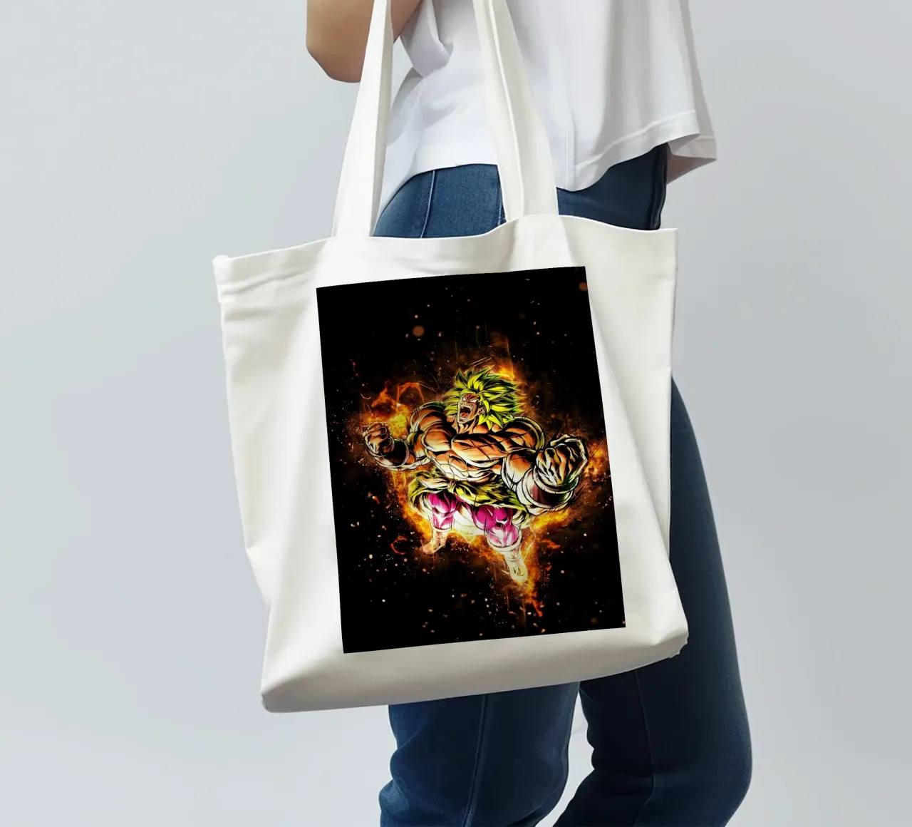 Broly ssj borsa in juta da Neonartstudio
