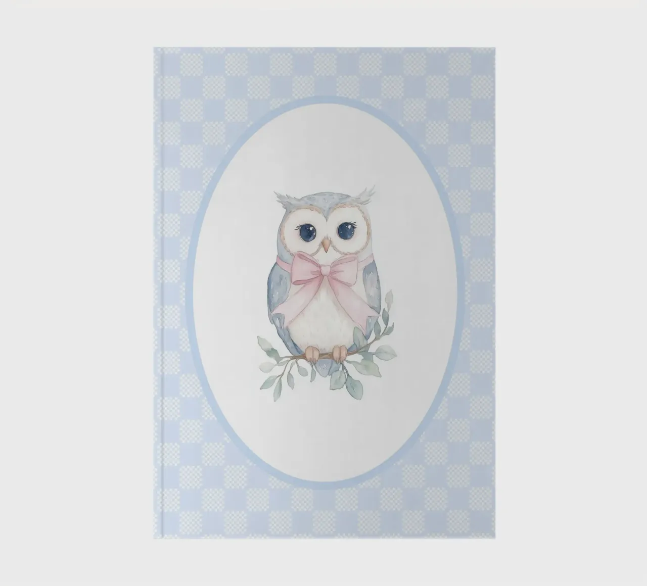 Owl with Pink Bow notebook by Jungle Joy Art