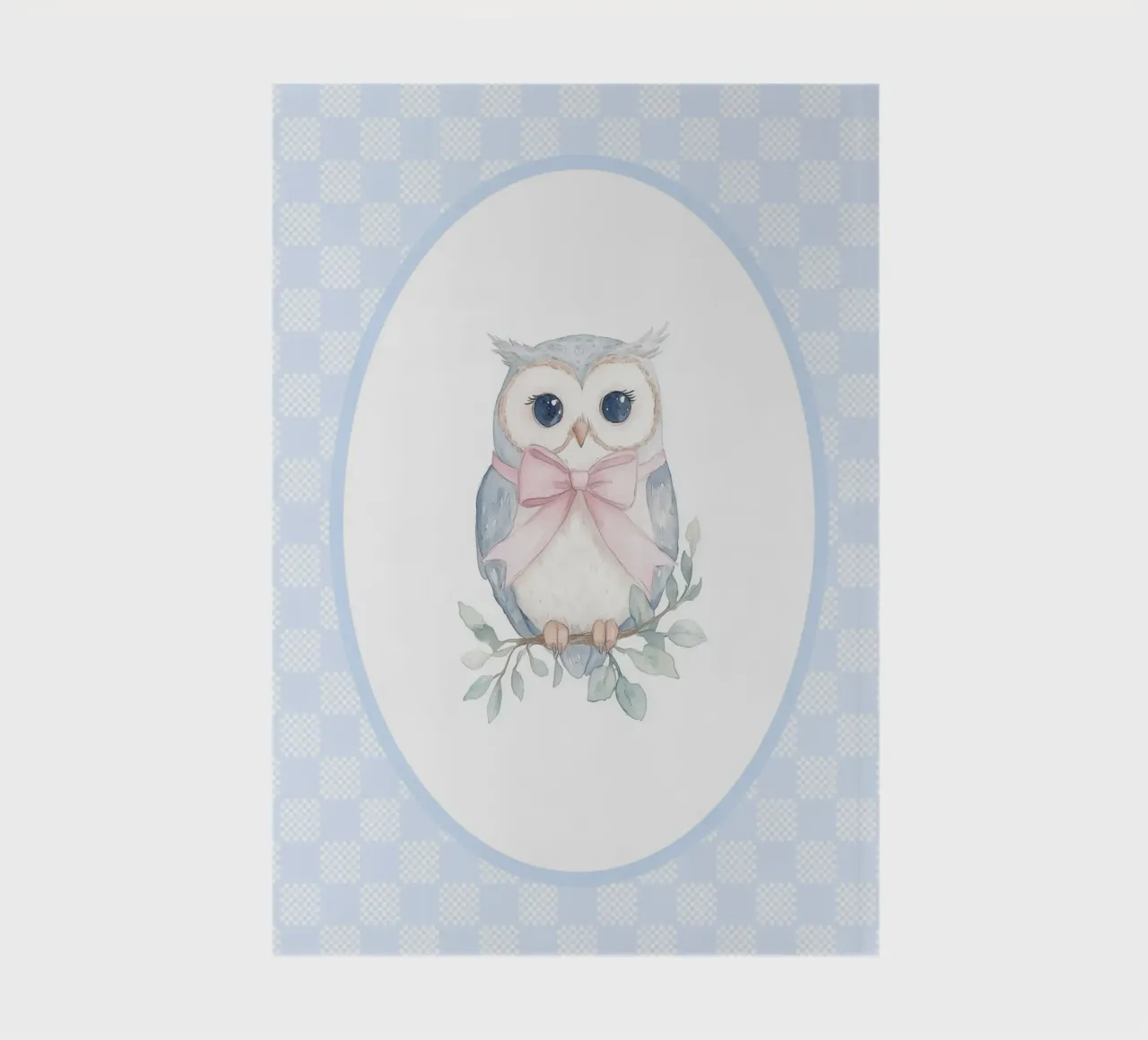 Owl with Pink Bow notebook by Jungle Joy Art