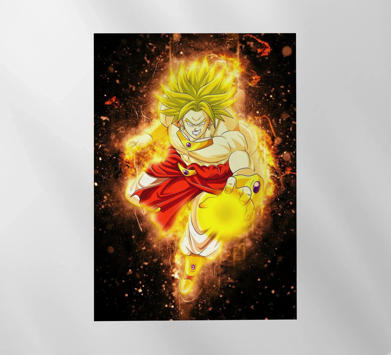 Broly SSJ pellicola backlit da Neonartstudio