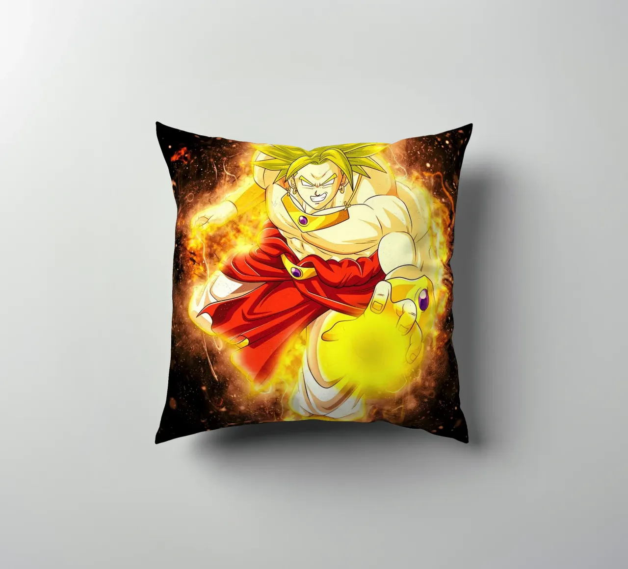 Broly SSJ decorative cushion by Neonartstudio