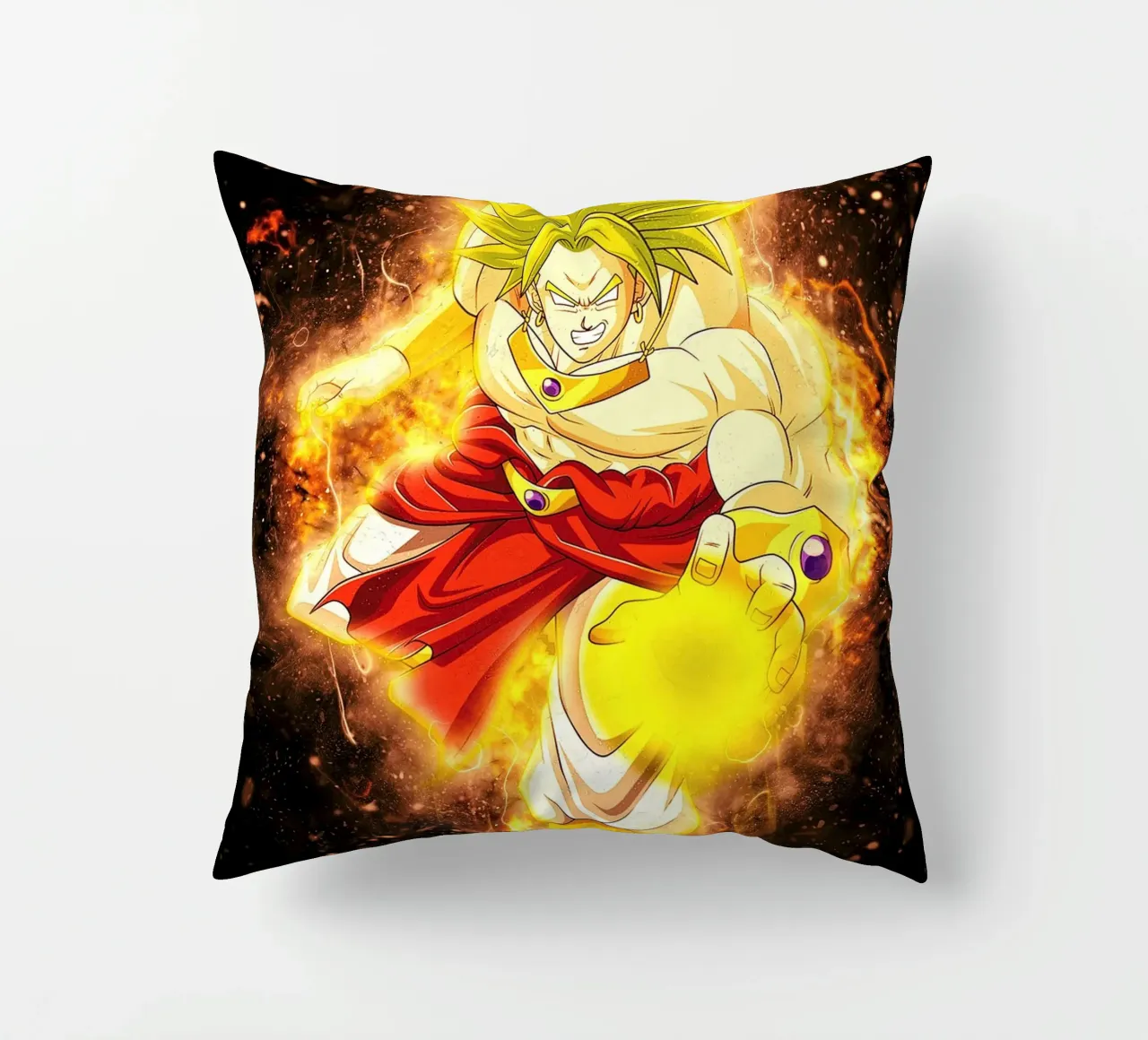 Broly SSJ decorative cushion by Neonartstudio