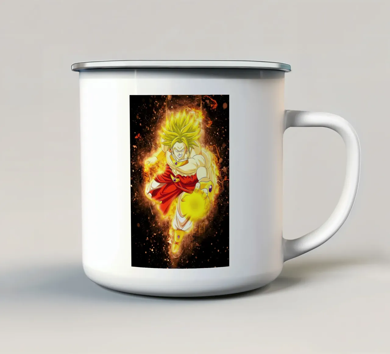 Broly SSJ enamel mug by Neonartstudio